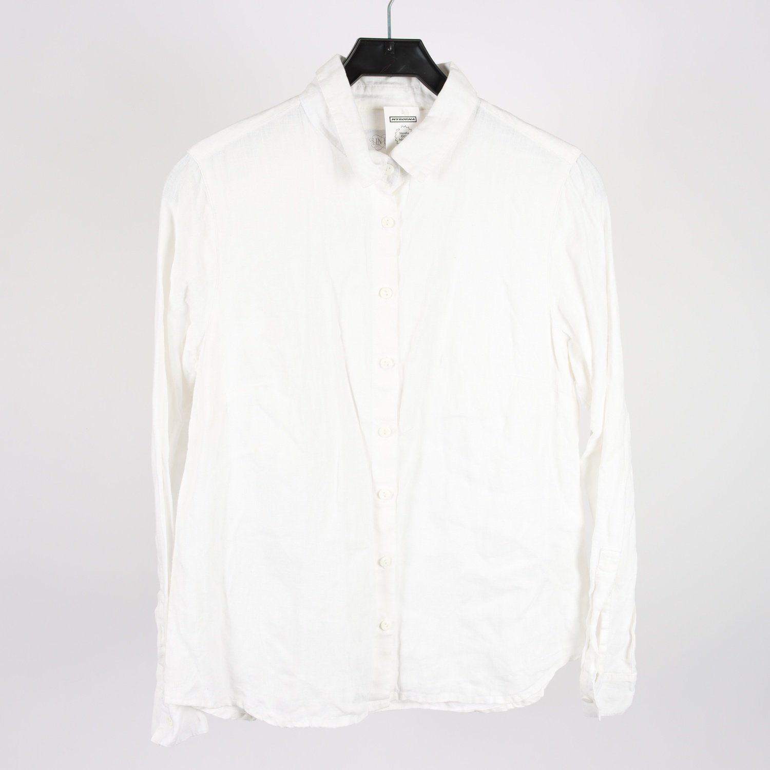 Blus, Lin Living, vit, stl. M
