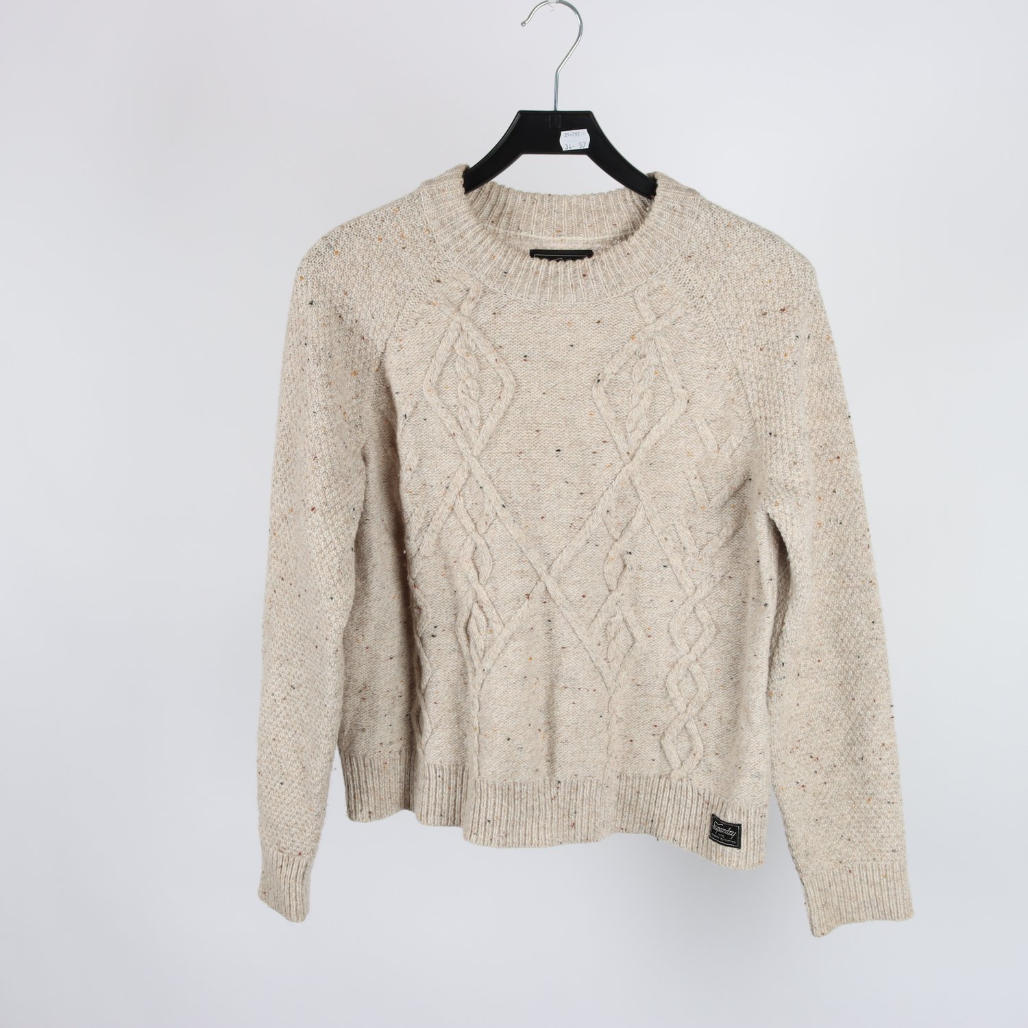 Stickad tröja, Superdry, ull, stl. 40