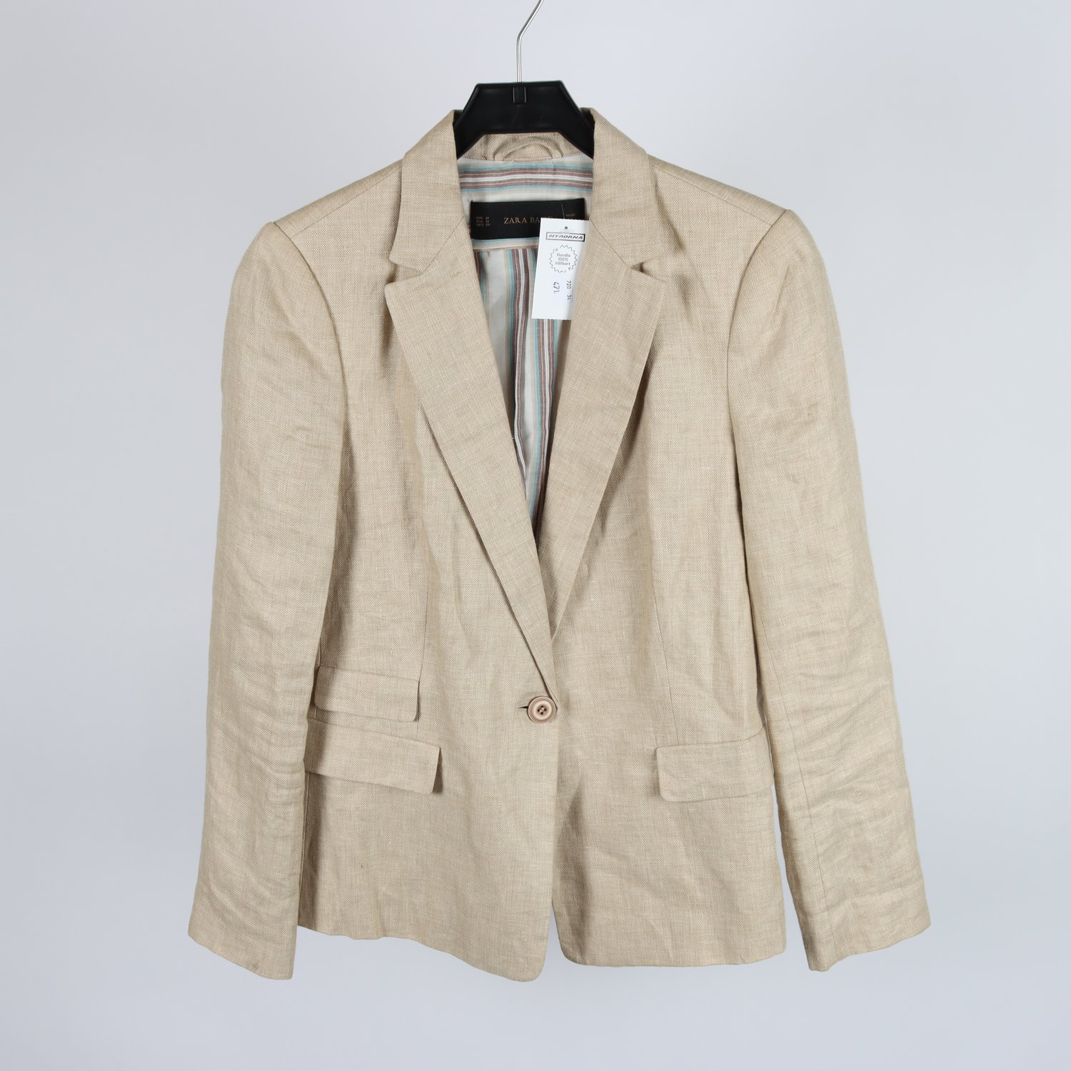 Kavaj, Zara, beige, lin, stl. M.