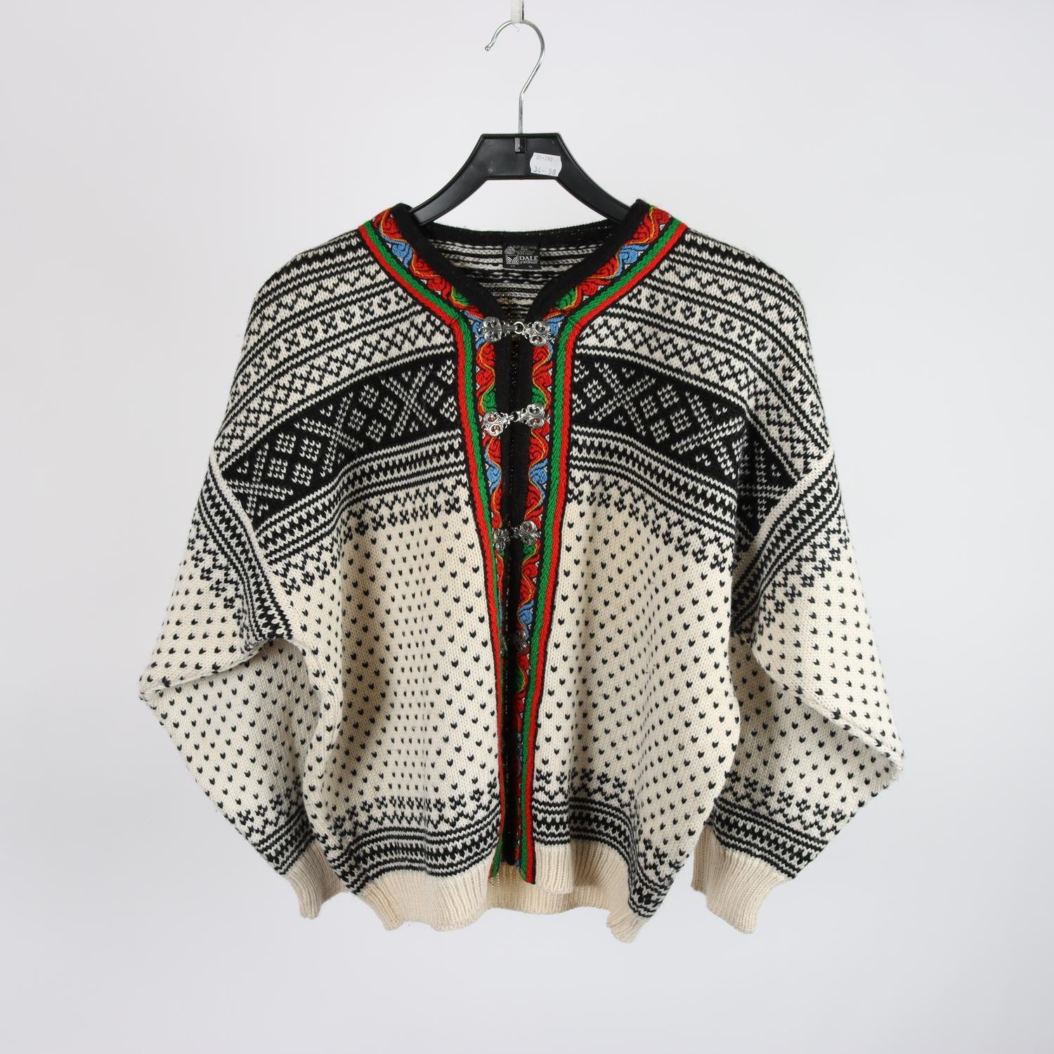 Stickad kofta, Dale of Norway, 100% ull, vintage, stl. XL