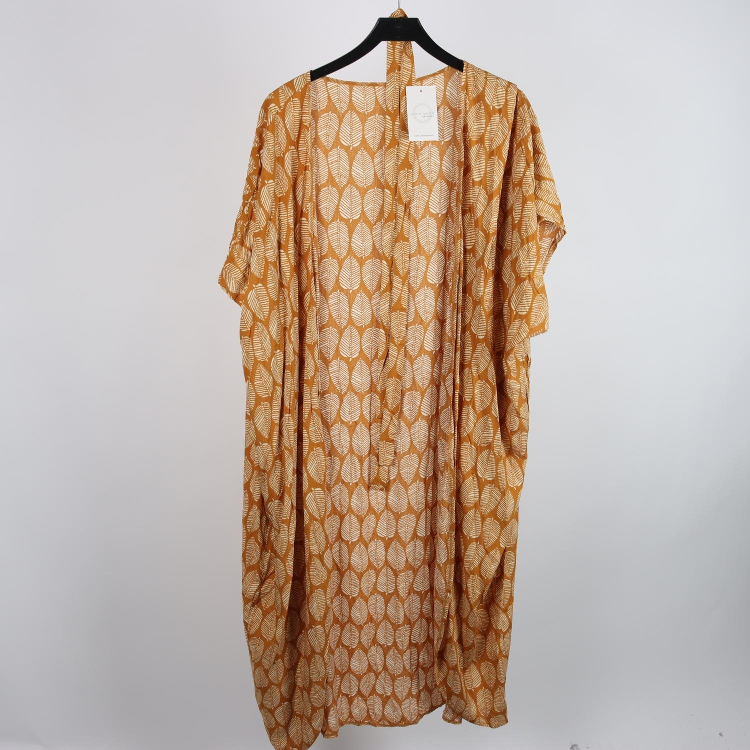 Kimono, Coco Moon, vit, brun, stl. one size.