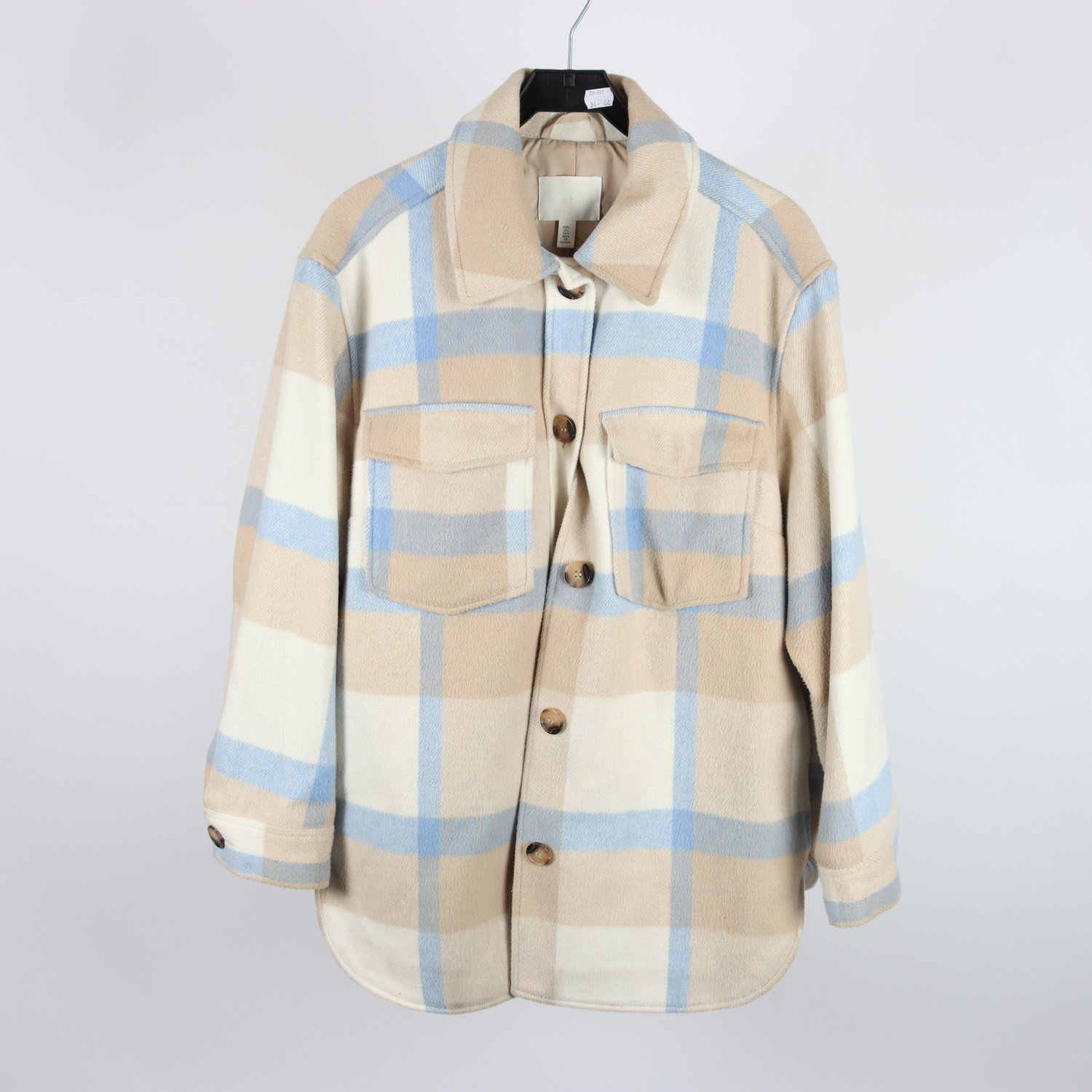 Skjortjacka, H&M, rutig, stl. L