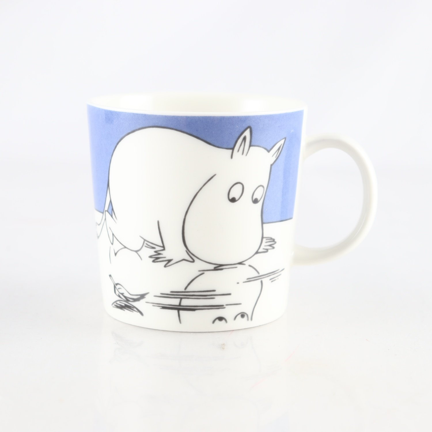 Mugg, Mumin på is, blå, Arabia