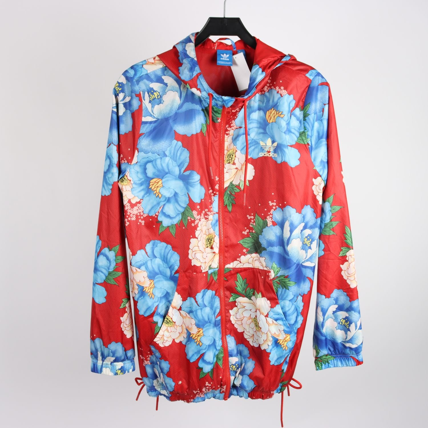 Sportjacka, Adidas, blommig, stl. 40 (M)