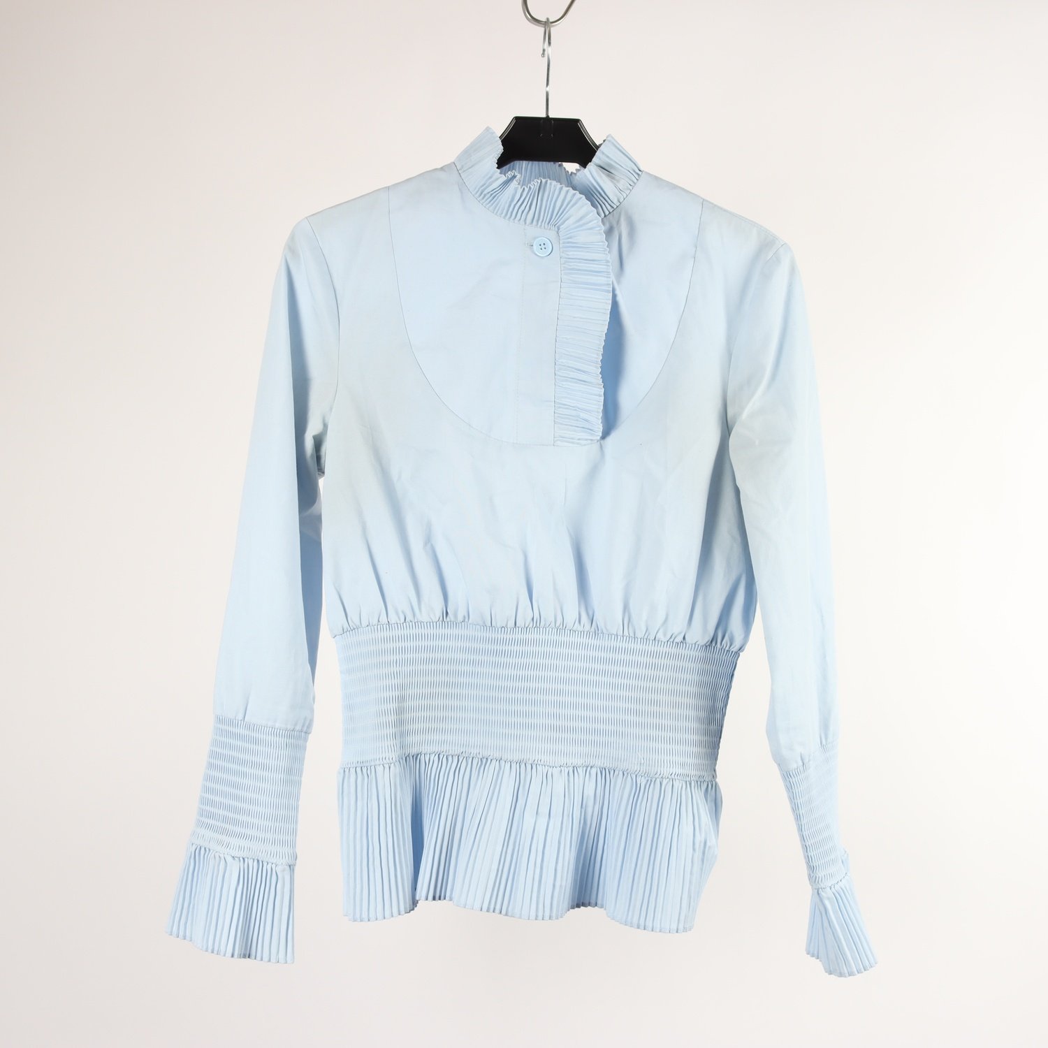 Blus, H&M, ljusblå, stl. 36