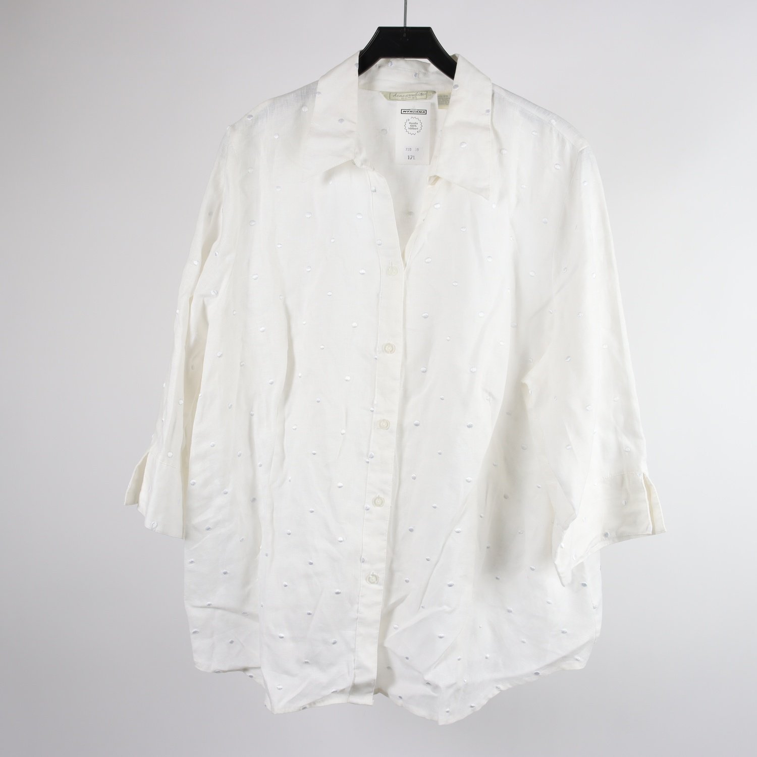 Blus, Deane & White, vit, stl. 2 X (XXL)