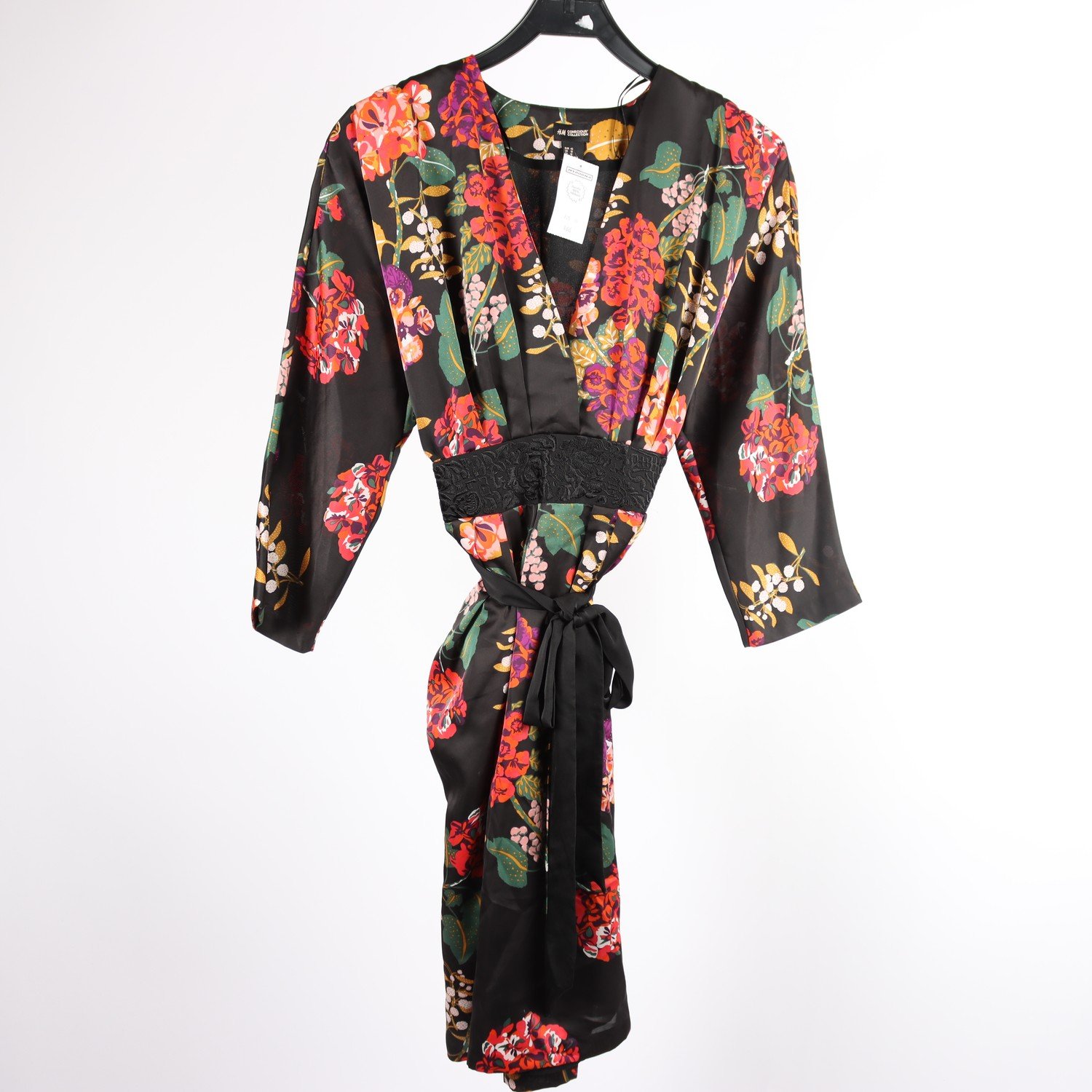 Klänning, H&M Conscious Collection, blommig, stl. 42