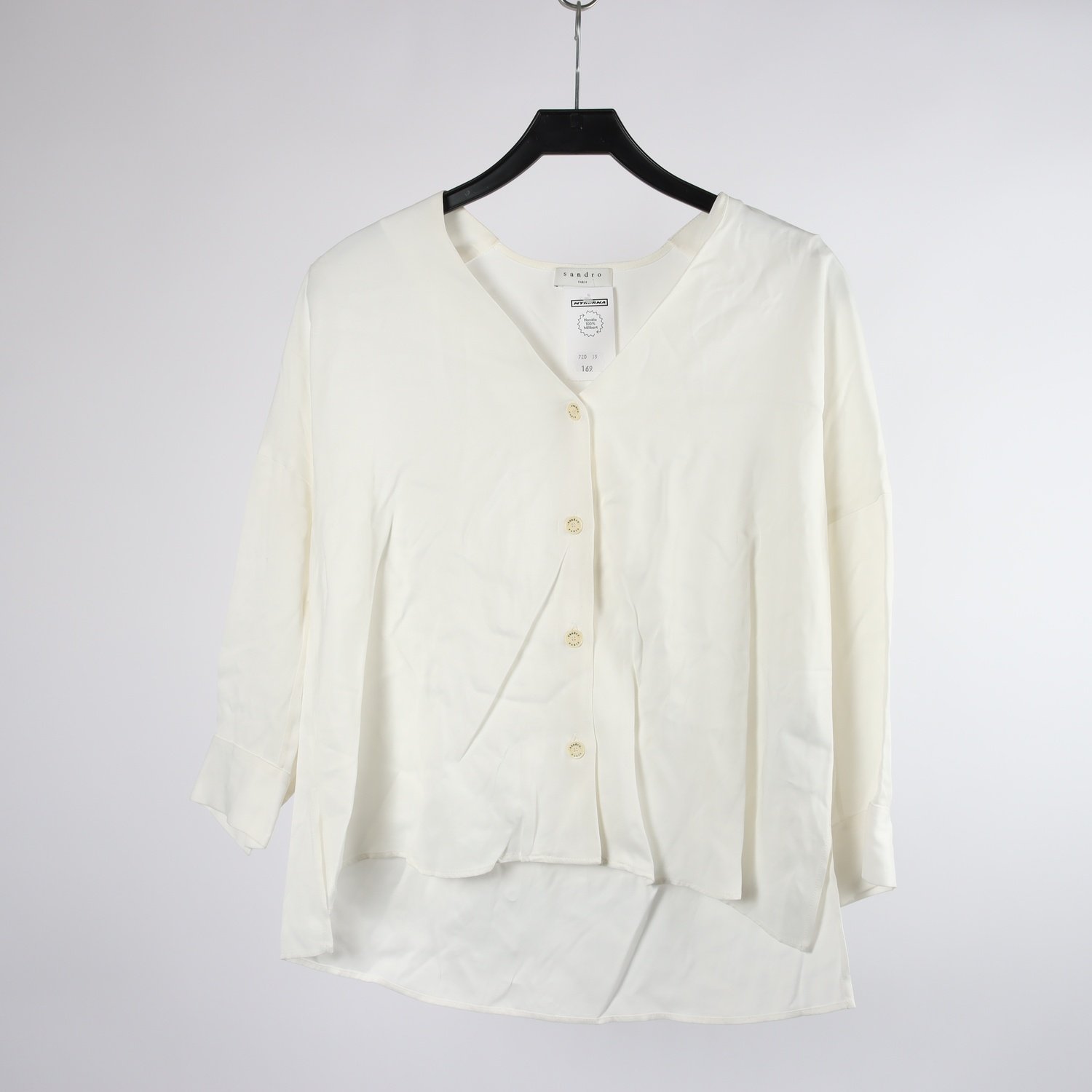Blus, Sandro Paris, vit, stl. 1 (S)