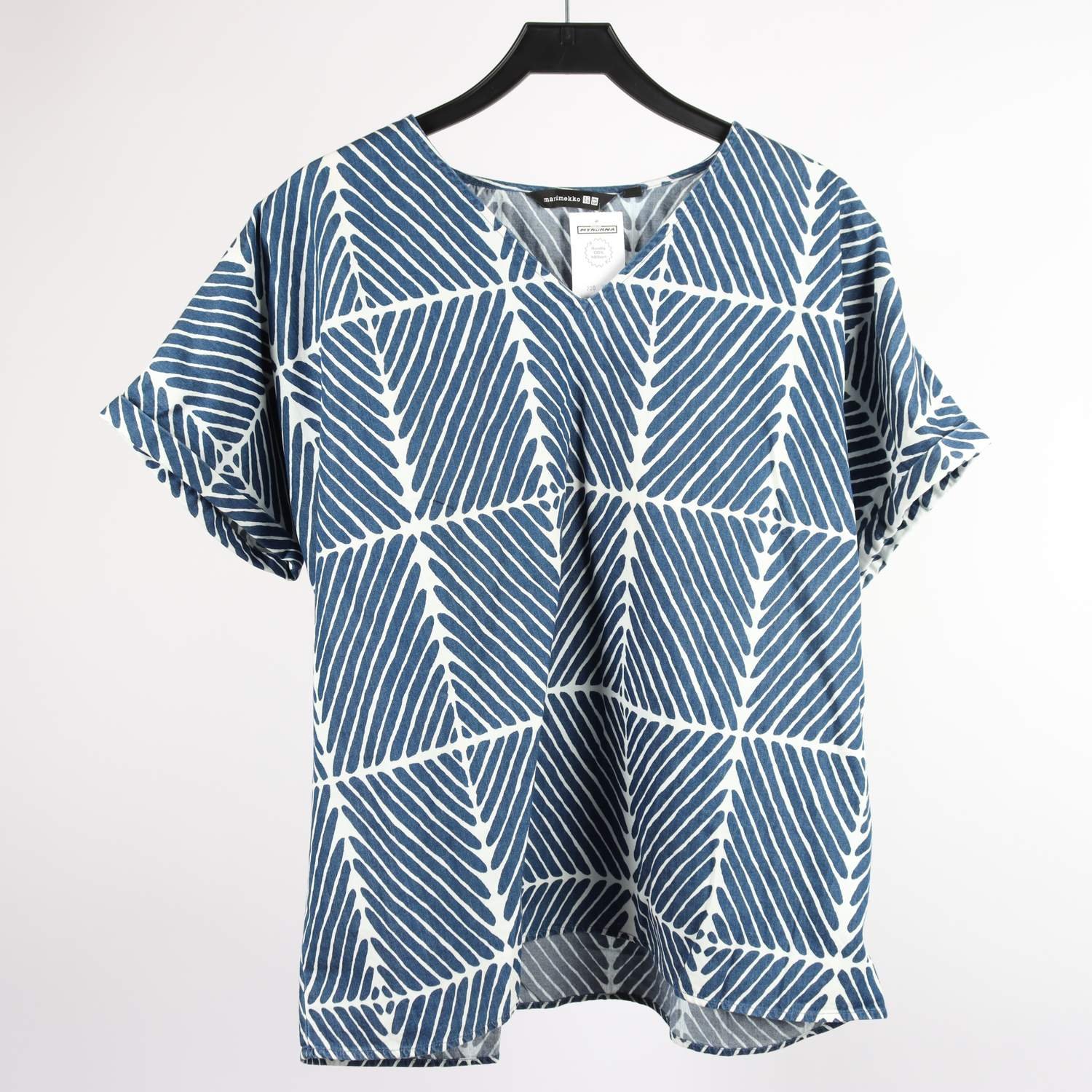 Blus, Marimekko x Uniqlo, mönstrad, stl. L