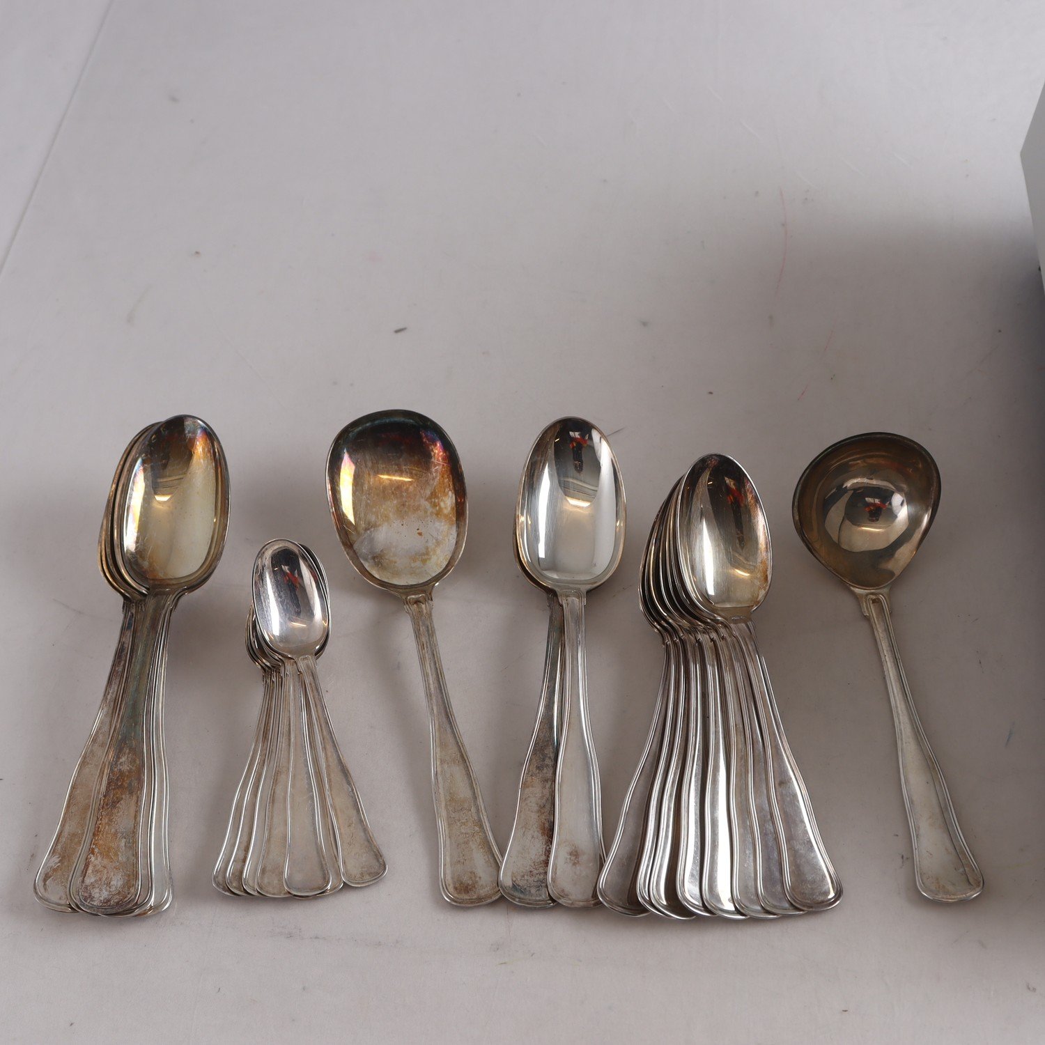 Skedar & slevar, silver 830, kattfot, 25 st