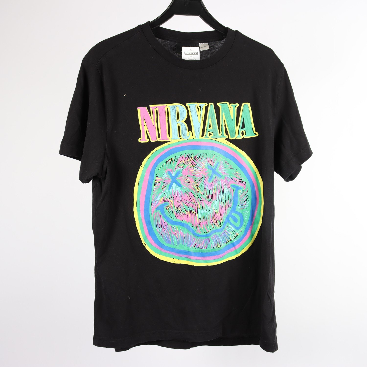 T-shirt, H&M, Nirvana, svart, stl. L