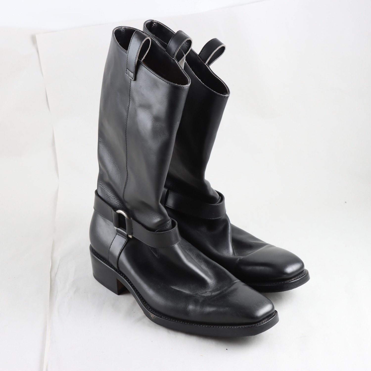 Boots, Salvatore Ferragamo, läder, western, stl. 43,5