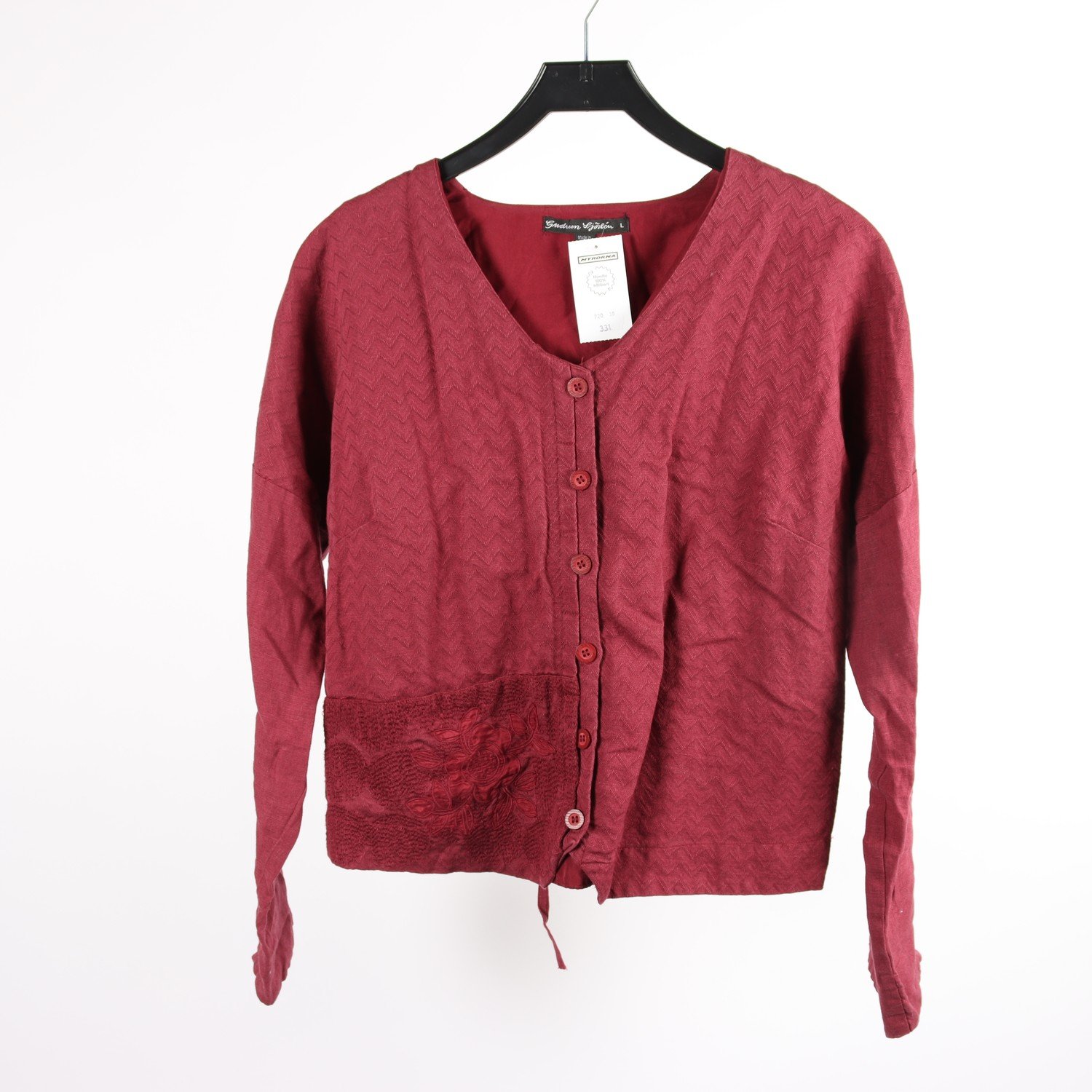 Blus, Gudrun Sjödén, vinröd, stl. L