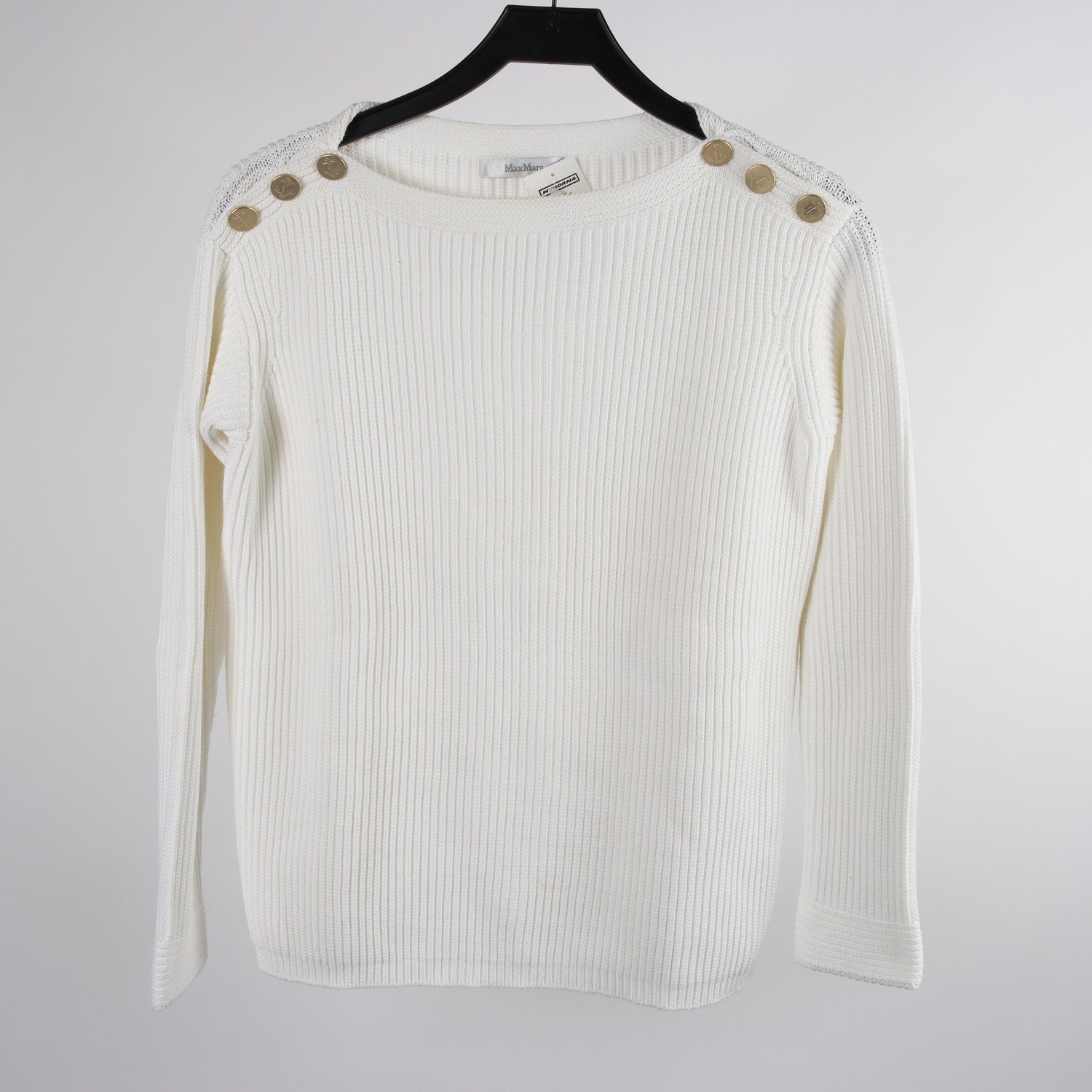 Tröja, Max Mara, vit, stl. S