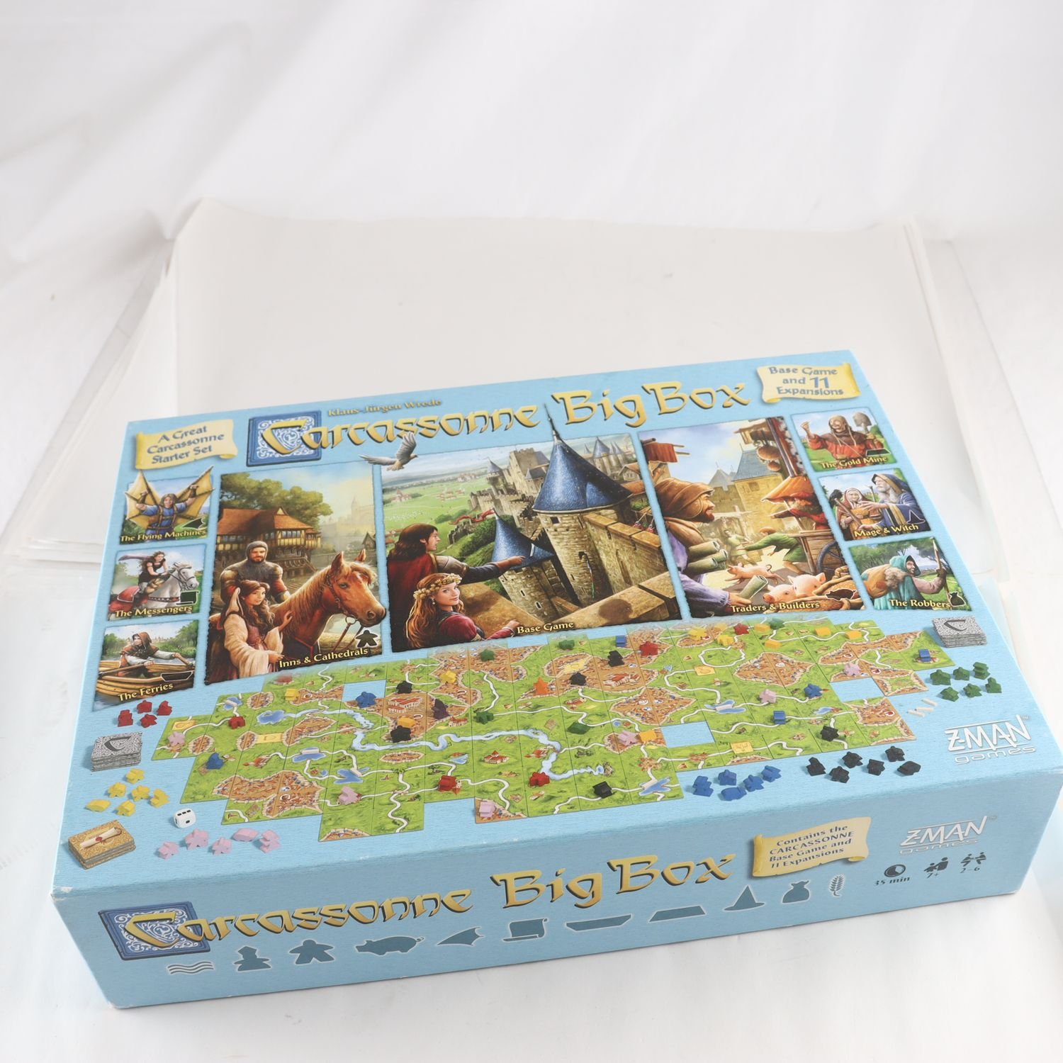 Spel, Carcassonne, big box. Samfraktas ej.