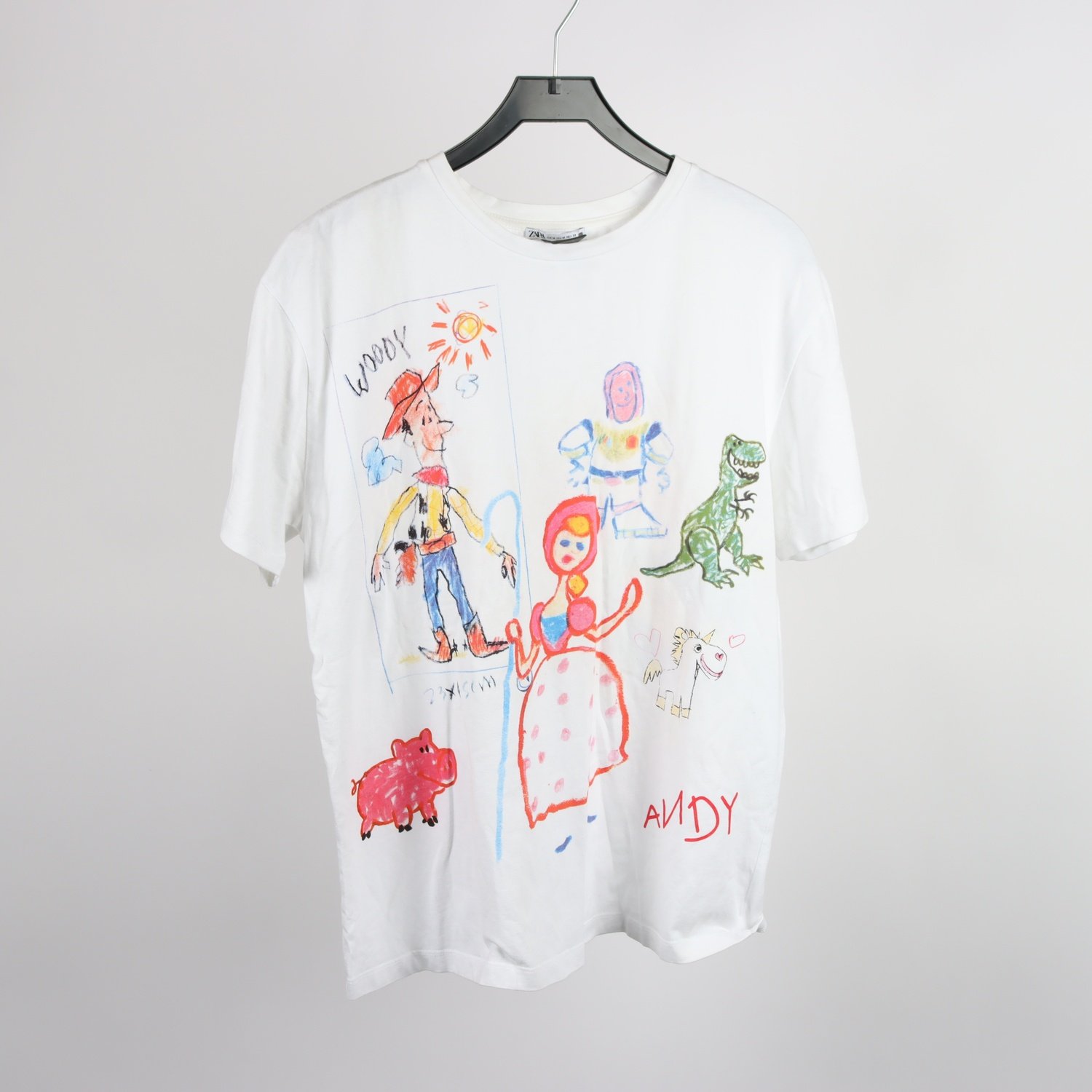 T-shirt, Zara Disney Pixar Toy Story 4, vit, stl. M
