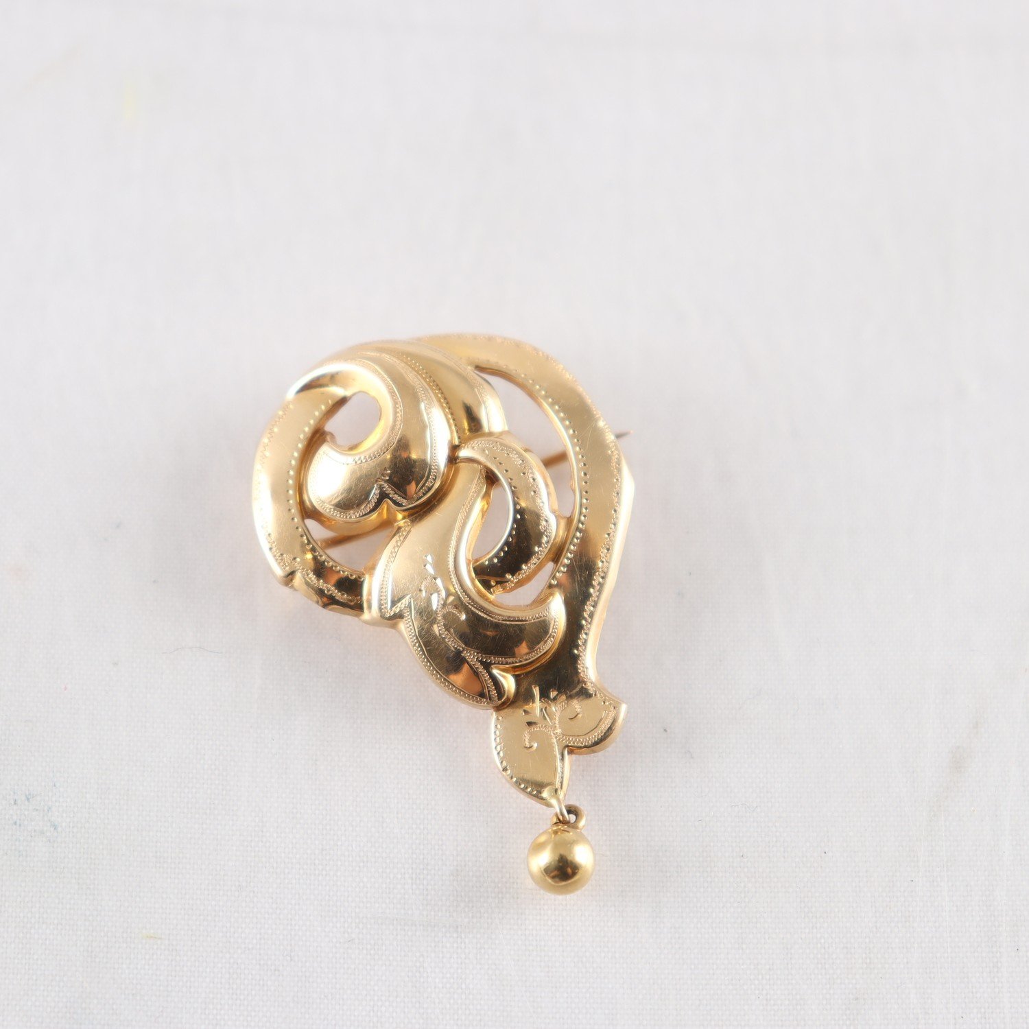 Brosch, 18K guld, GD & Co, Malmö, 20-tal.