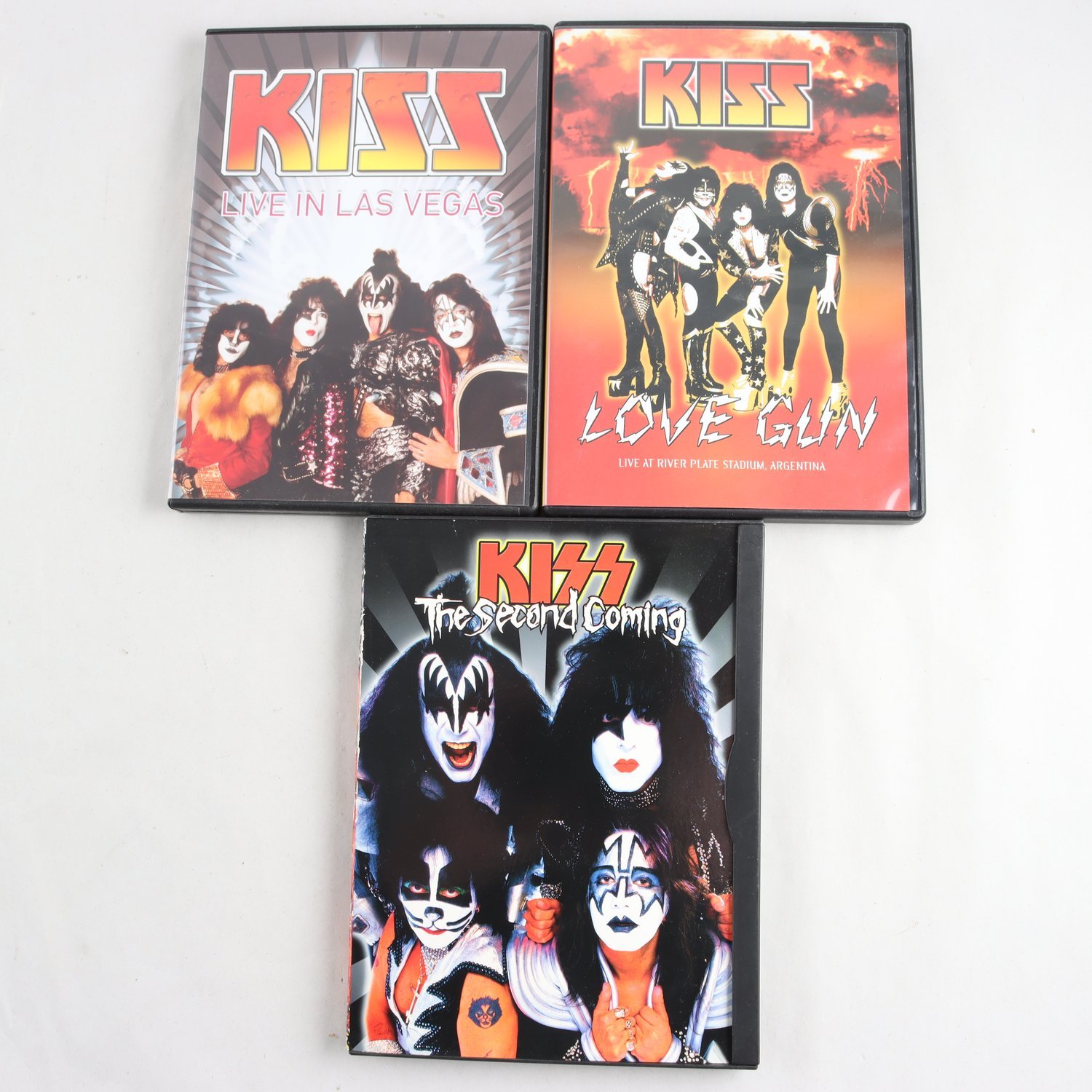 DVD, Kiss, 3 Filmer: The Second Coming, Love Gun, Live in Las Vegas