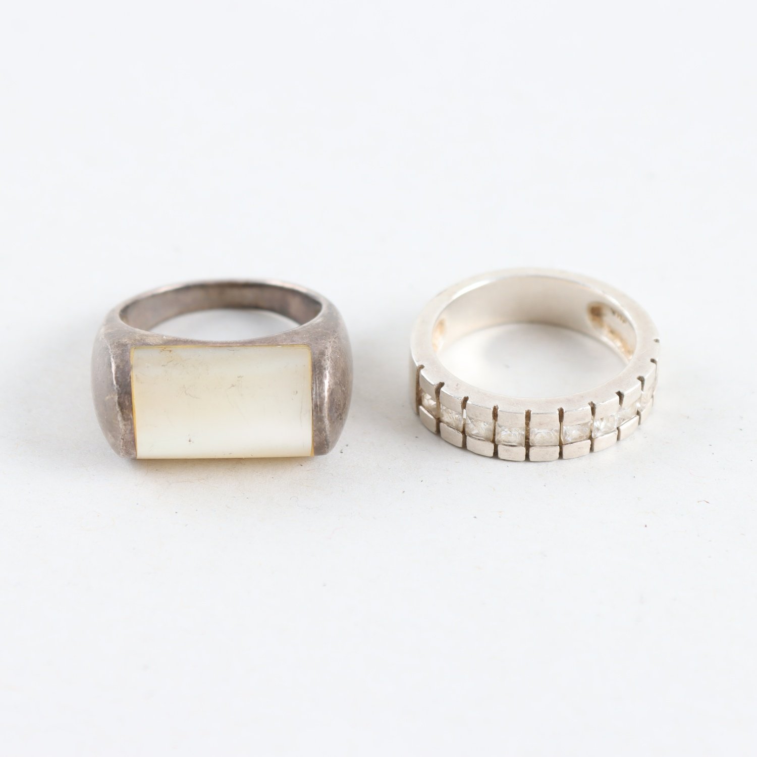 Ringar, Silver, Stenar, Brv: 13,1g