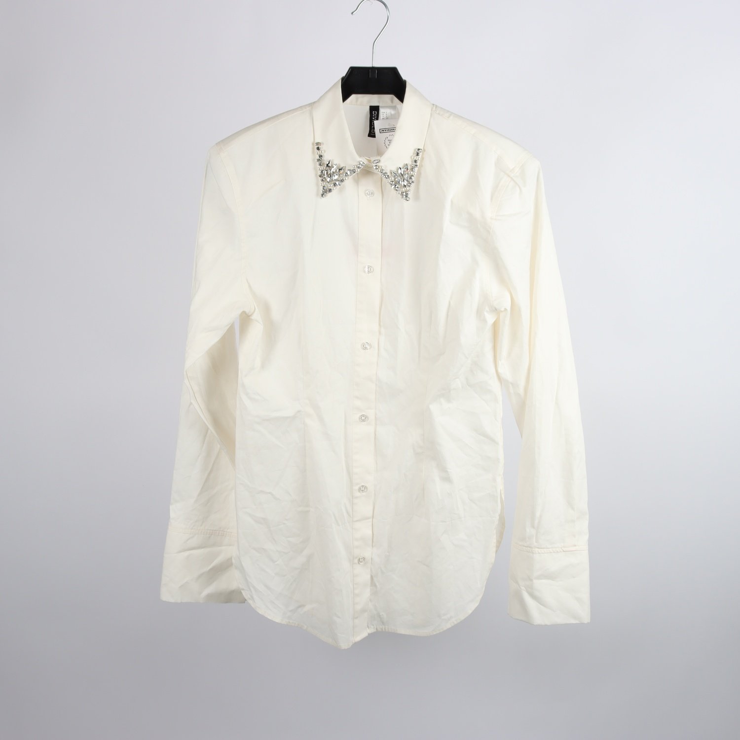 Blus, H&M, vit, stl. S