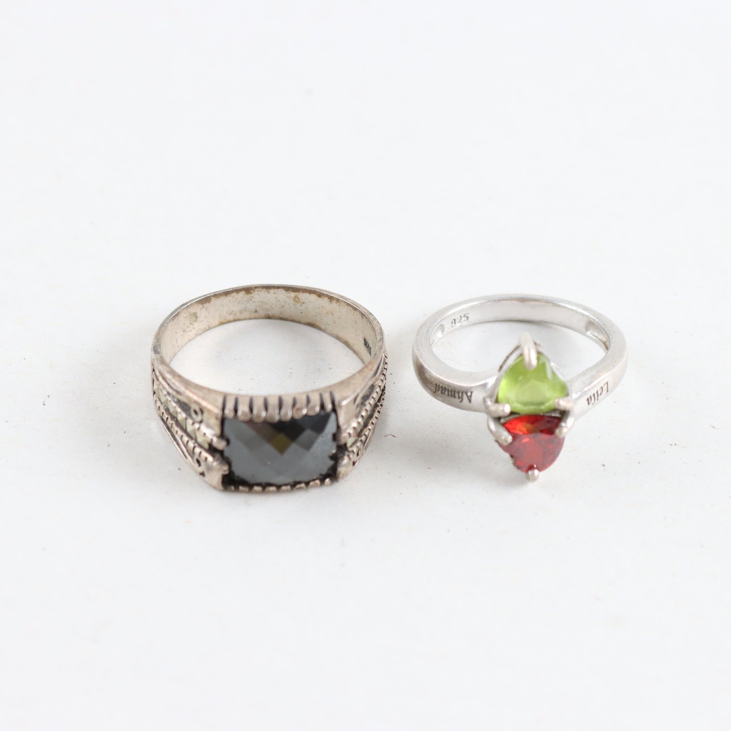 Ringar, Silver, Stenar, Brv: 8,1g
