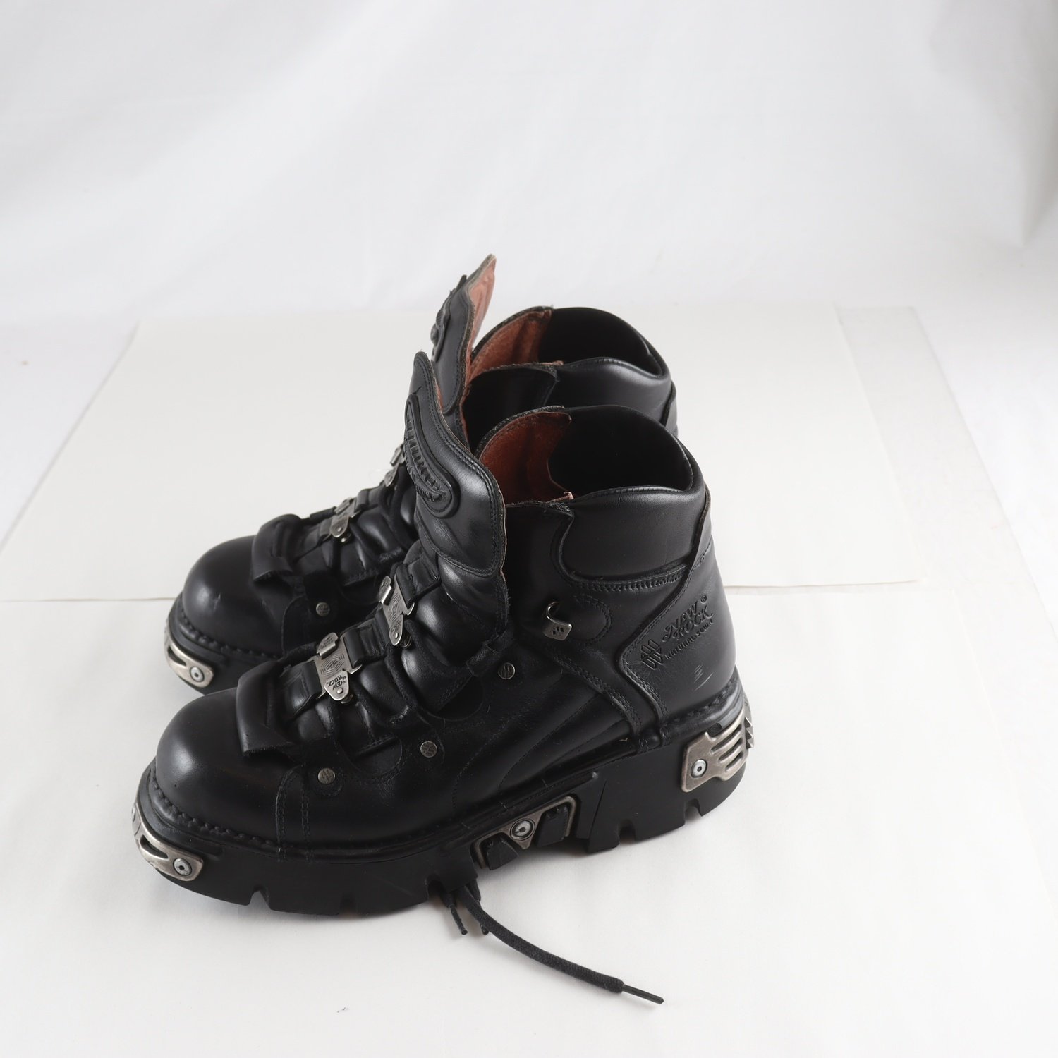Platå kängor, New Rock, vintage, läder, stl. 44