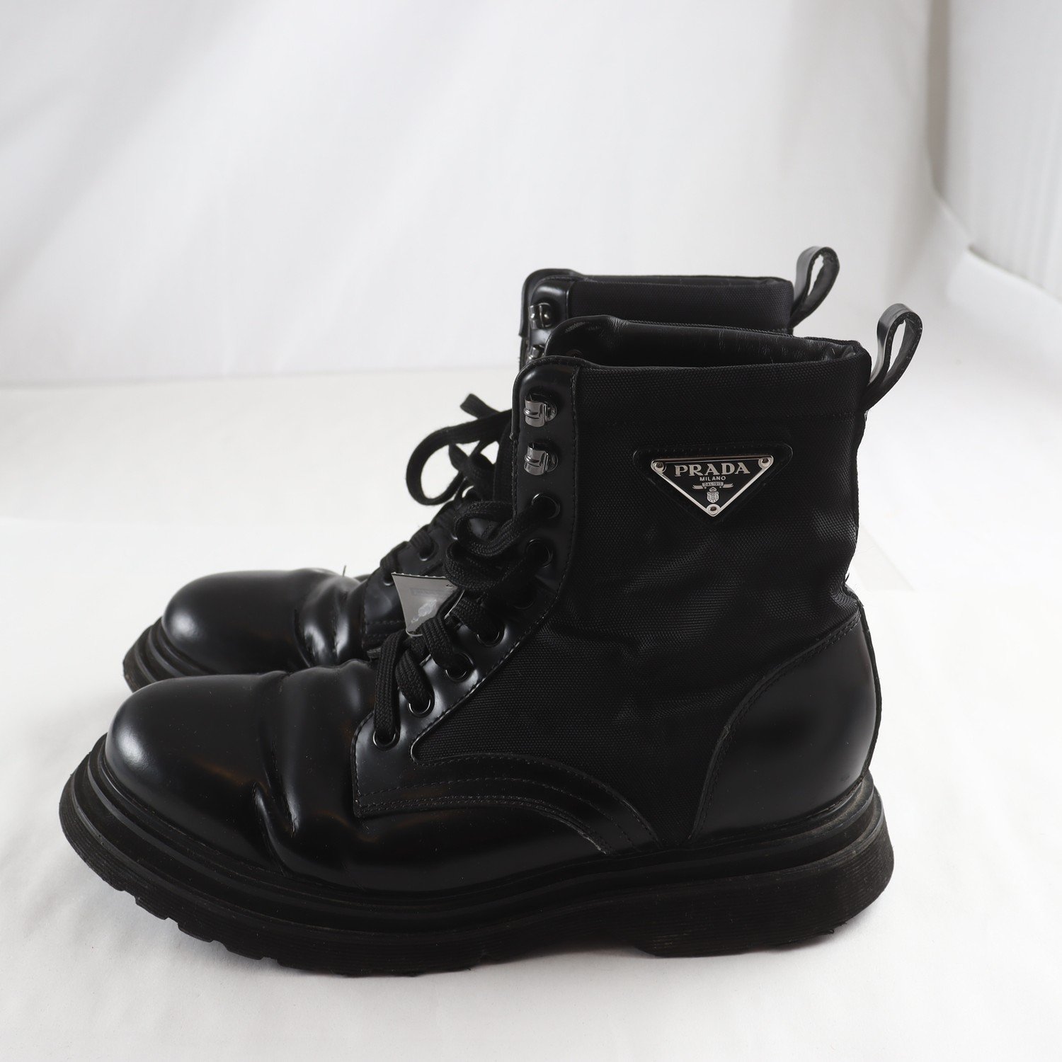 Kängor, Prada, läder och nylon, stl. 41