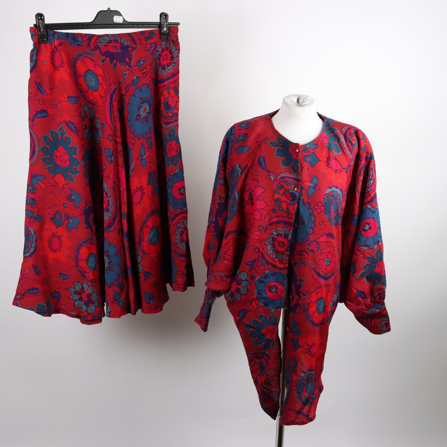Blus & Kjol, Marimekko, 100 % ull, vintage, stl. M