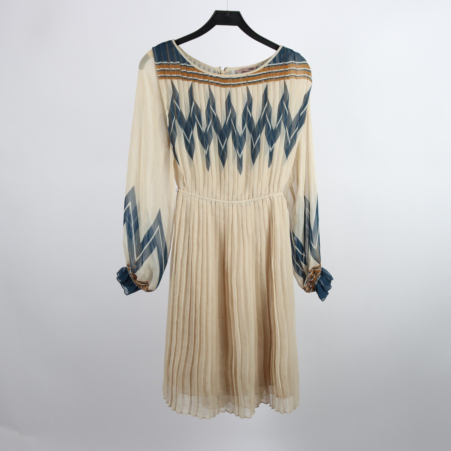 Klänning, H&M, mönstrad, stl. 34