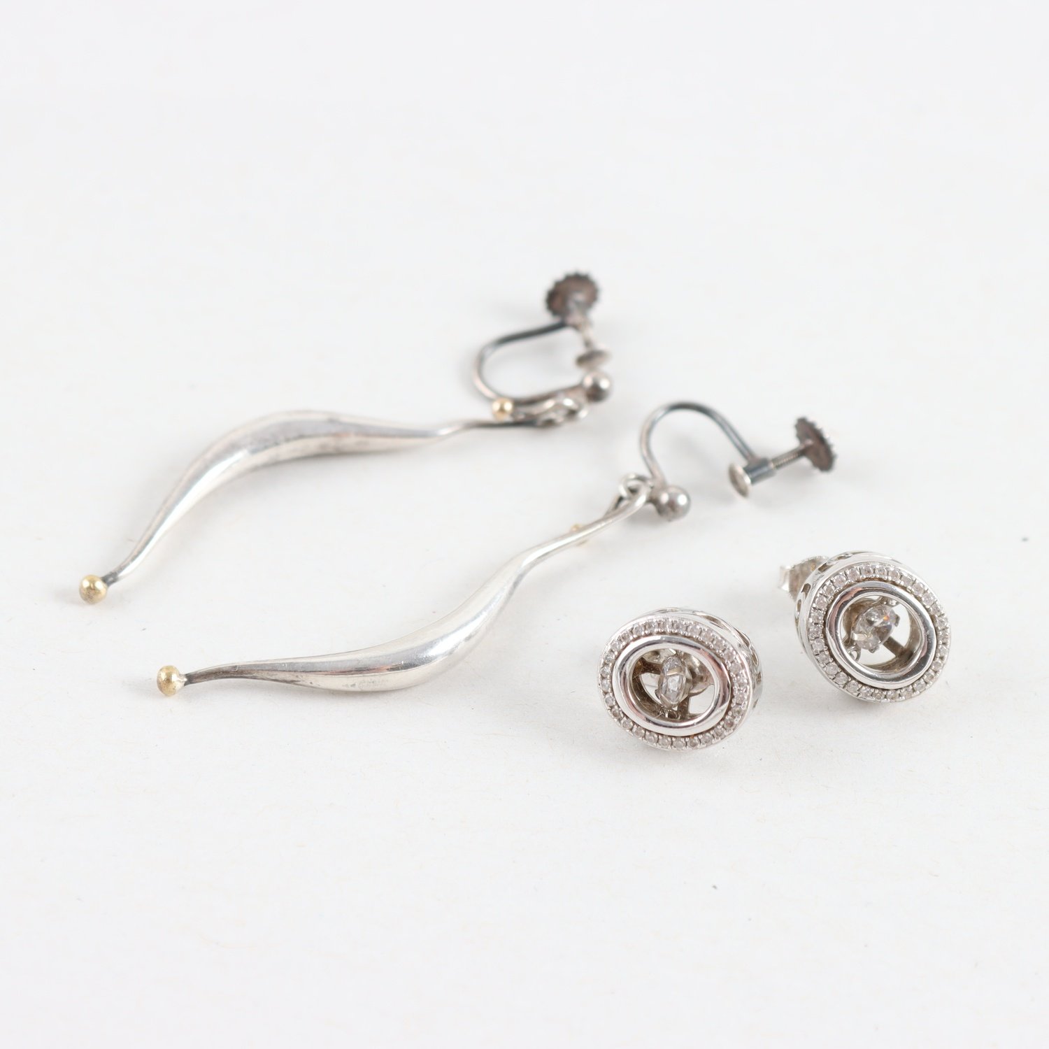 Örhängen, Silver, Stenar, Brv: 10,8g