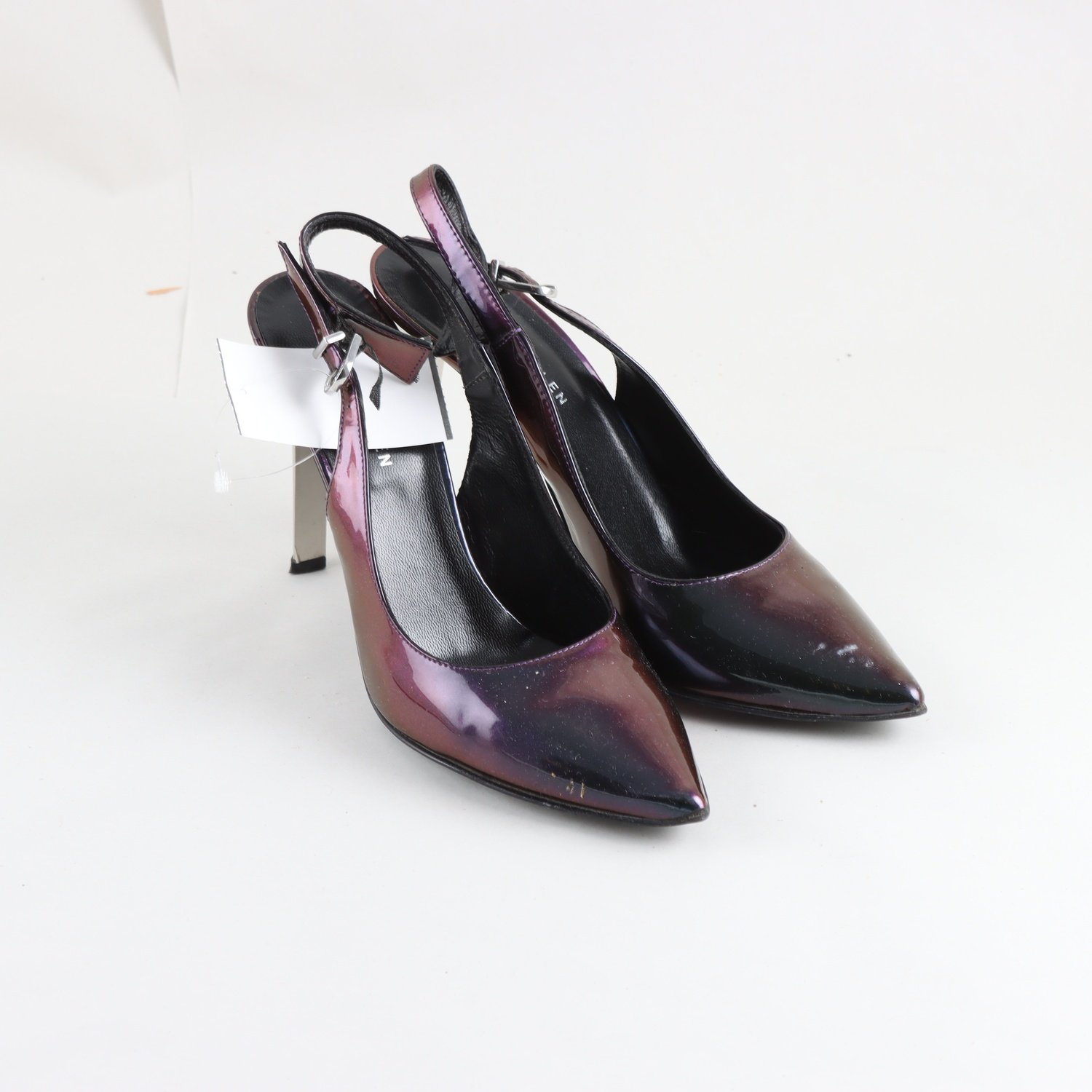 Klackskor, Karen Millen England, lila/blå, stl. 38