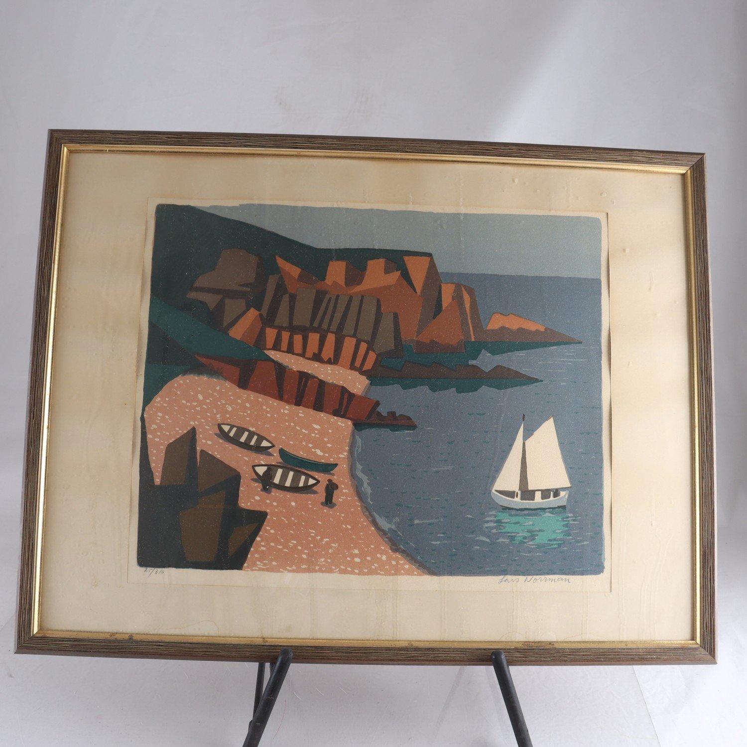 Färglitografi, Lars Norrman, (1915-1979), signerad, 25/310. Endast avhämtning.