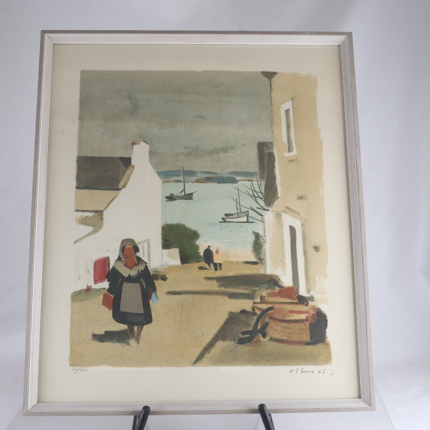 Färglitografi, Ove Olson, signerad, 20/260, 1965. Endast avhämtning.