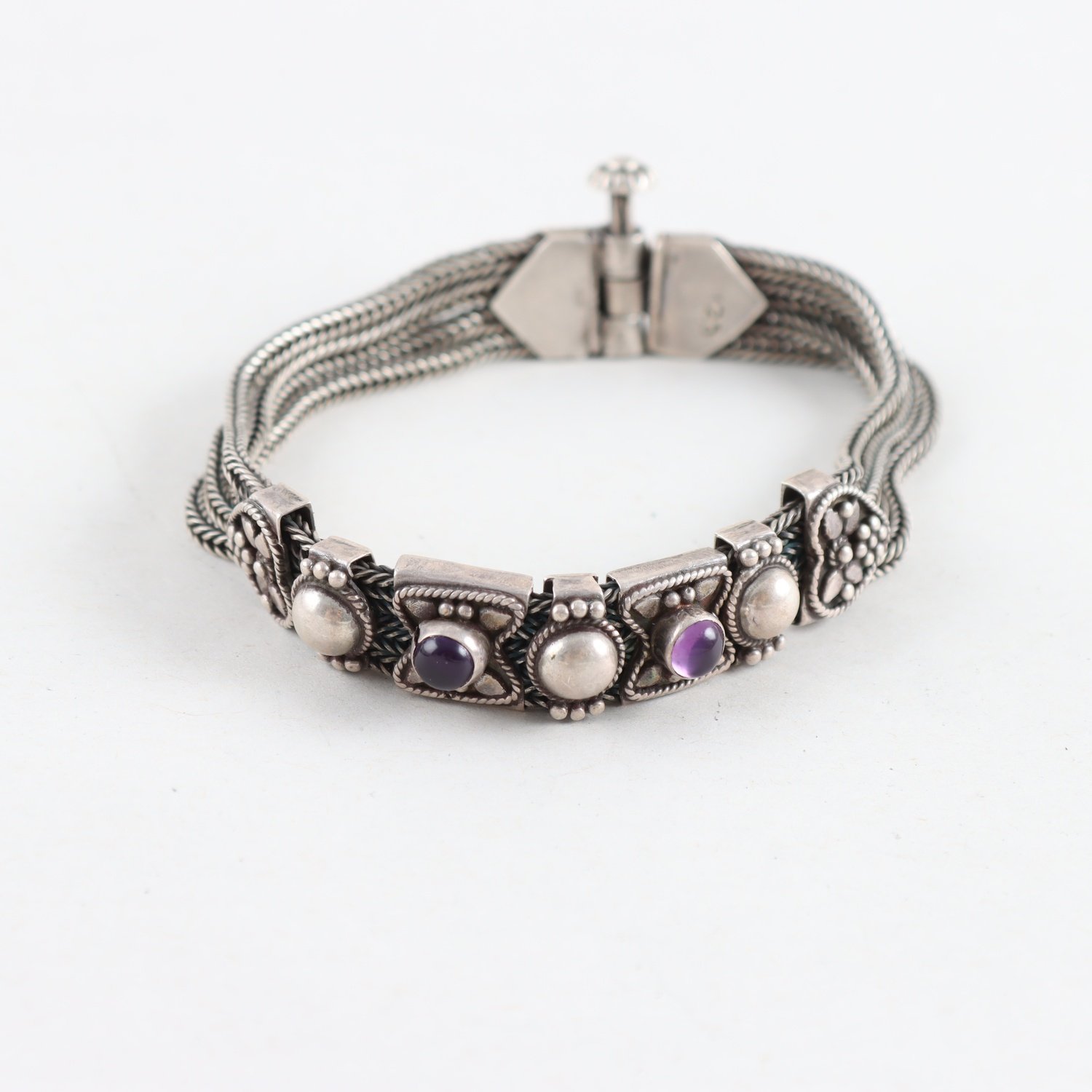 Armband, Silver, Glas, Brv: 30,5g