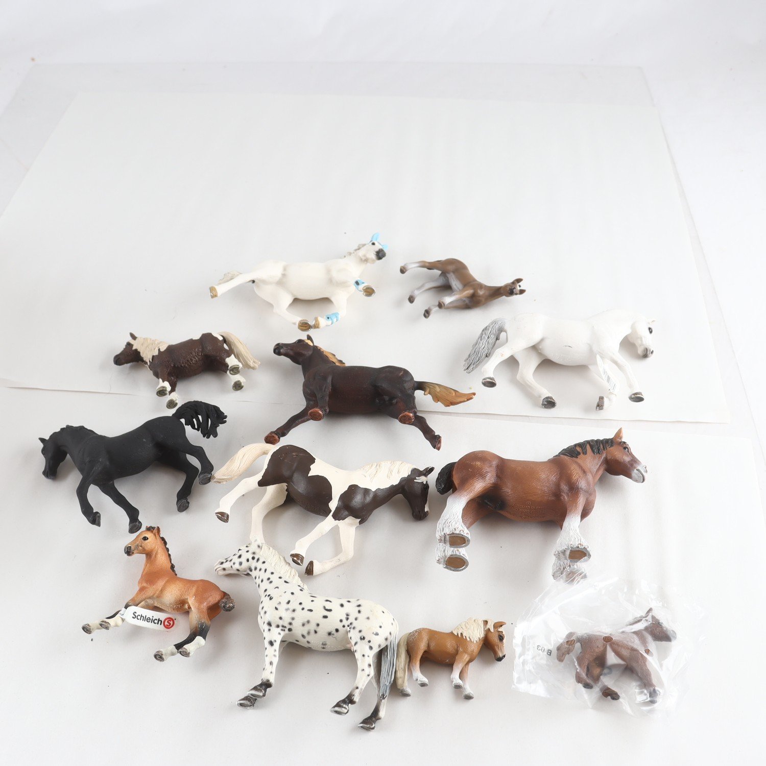 Hästar, Schleich, blandat.