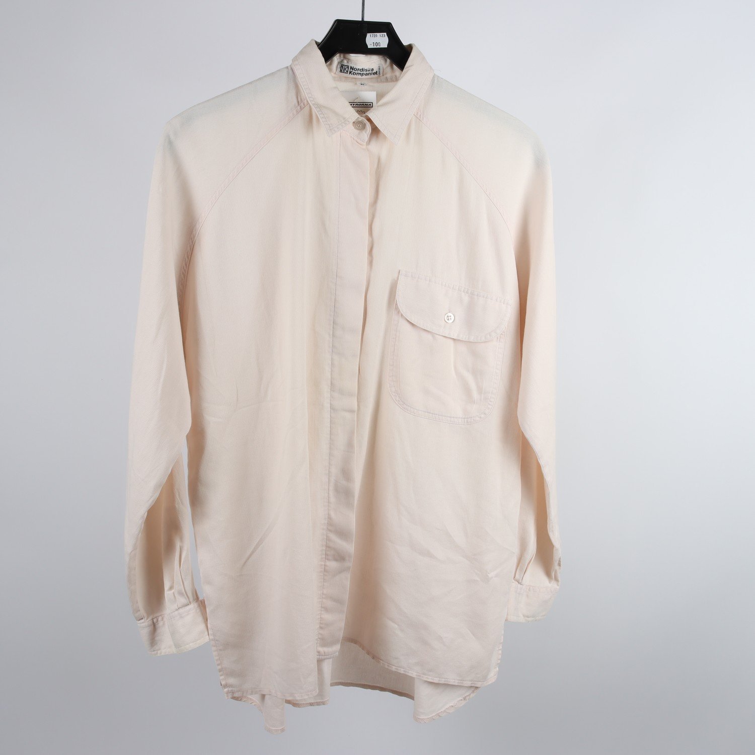 Blus, vintage, NK Nordiska Kompaniet, ljus aprikos, stl. M