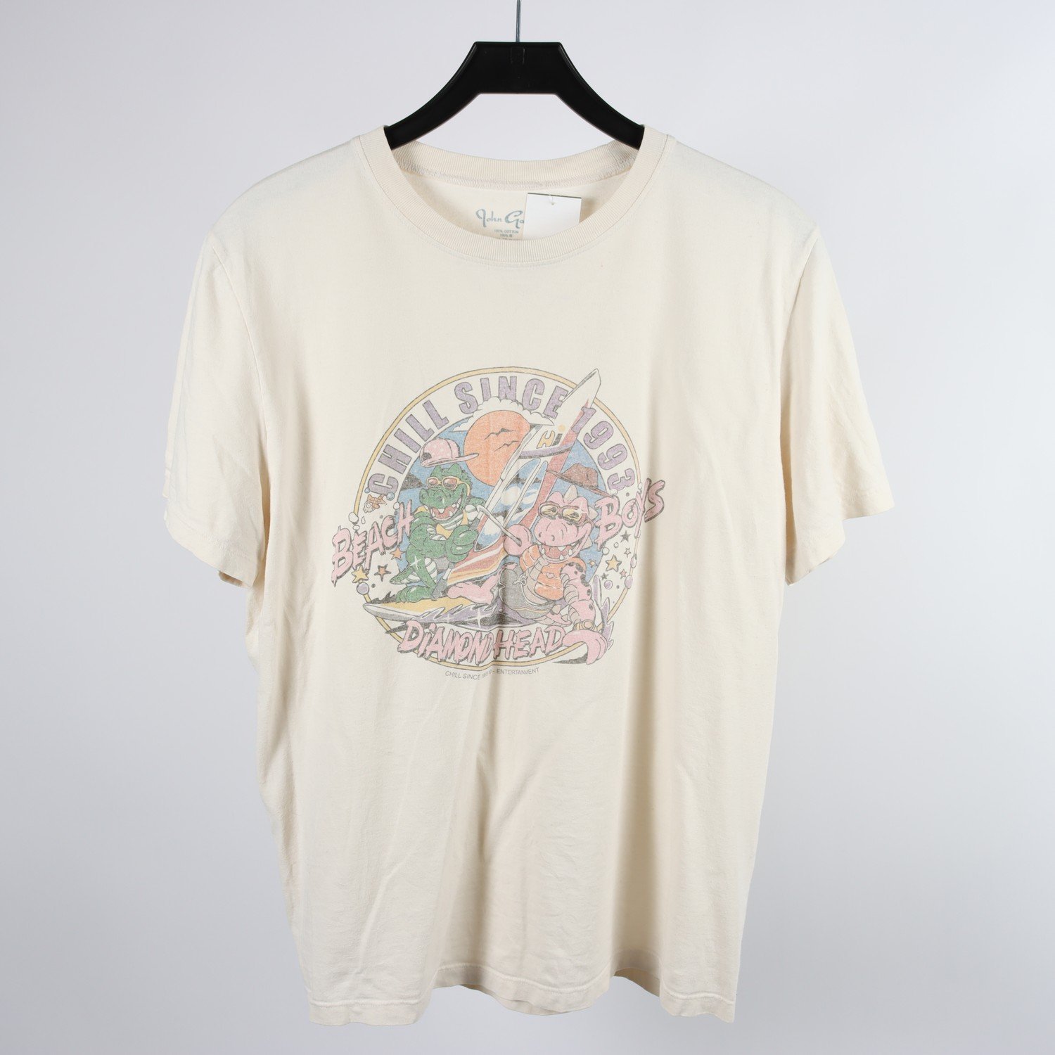 T-shirt, John Galt, ljusbeige, stl ca. M/L