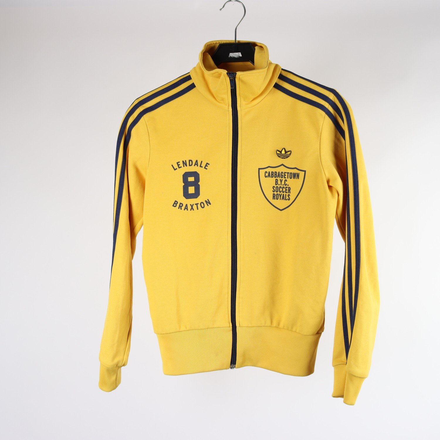 Sportjacka, Adidas, gul, blå, stl. 36