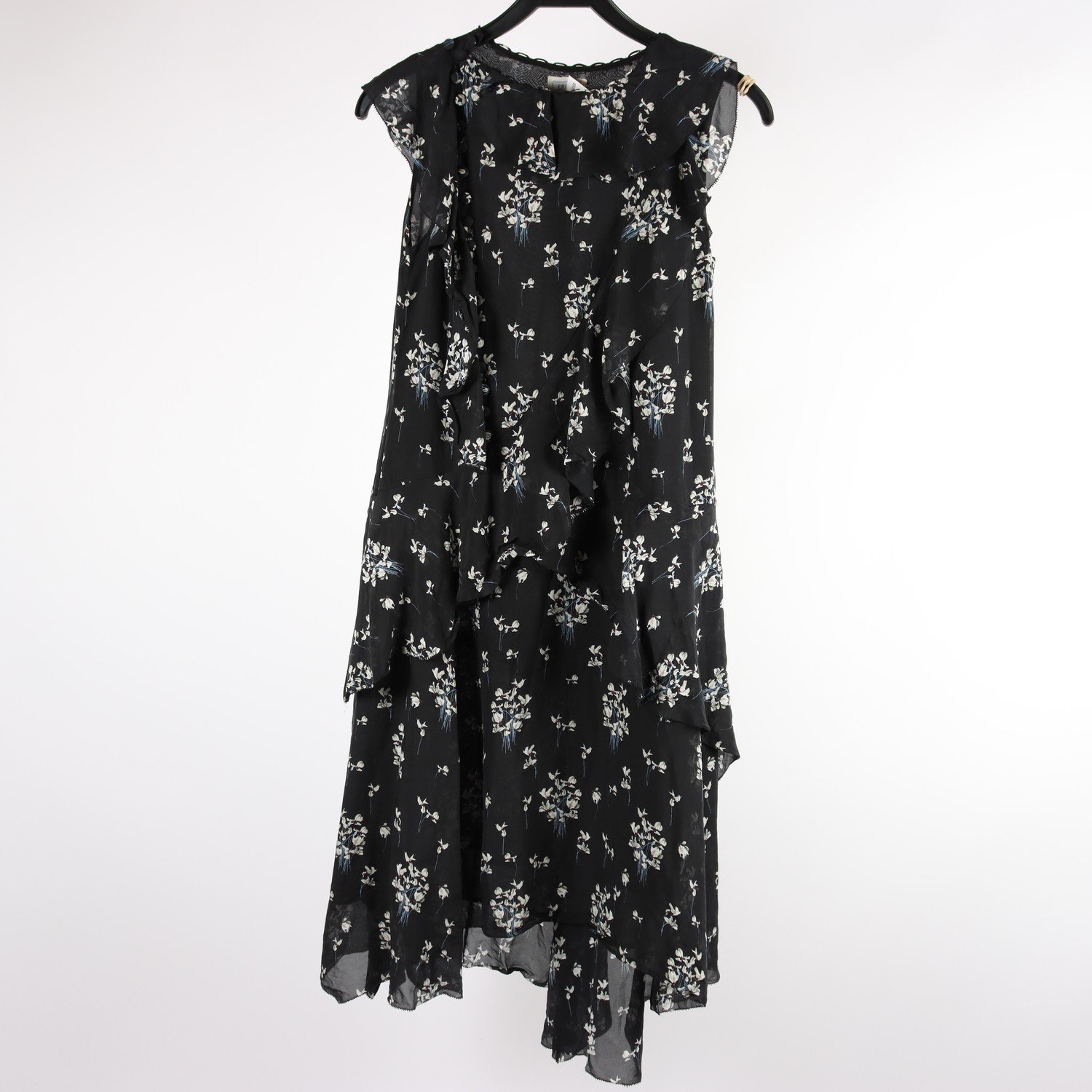 Klänning, Erdem x H&M, svart, blommig, stl. 34
