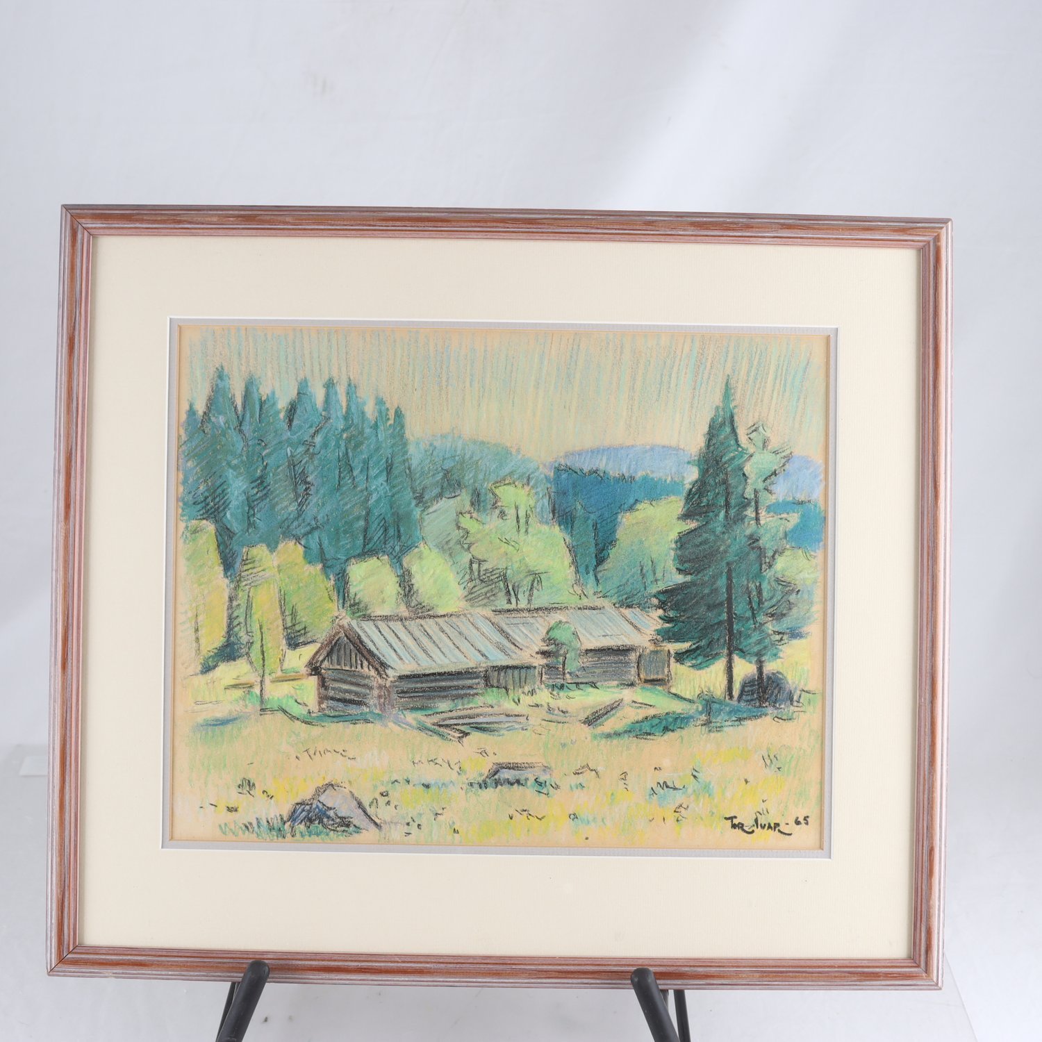Pastellmålning, Tor Ivar Andersson, (1921-1983). Endast avhämtning.
