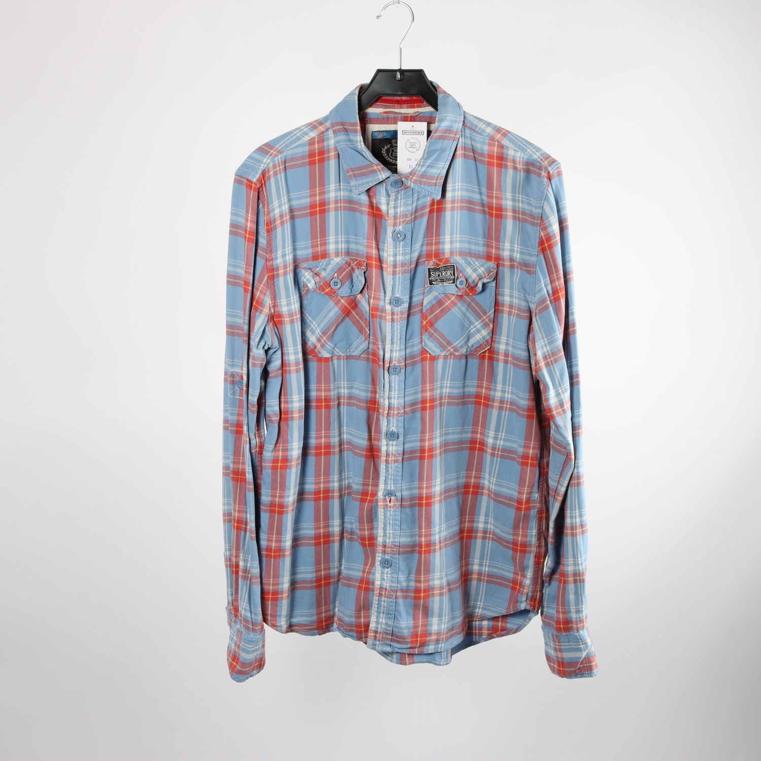 Skjorta, Superdry, blå, röd, rutig, stl. XL