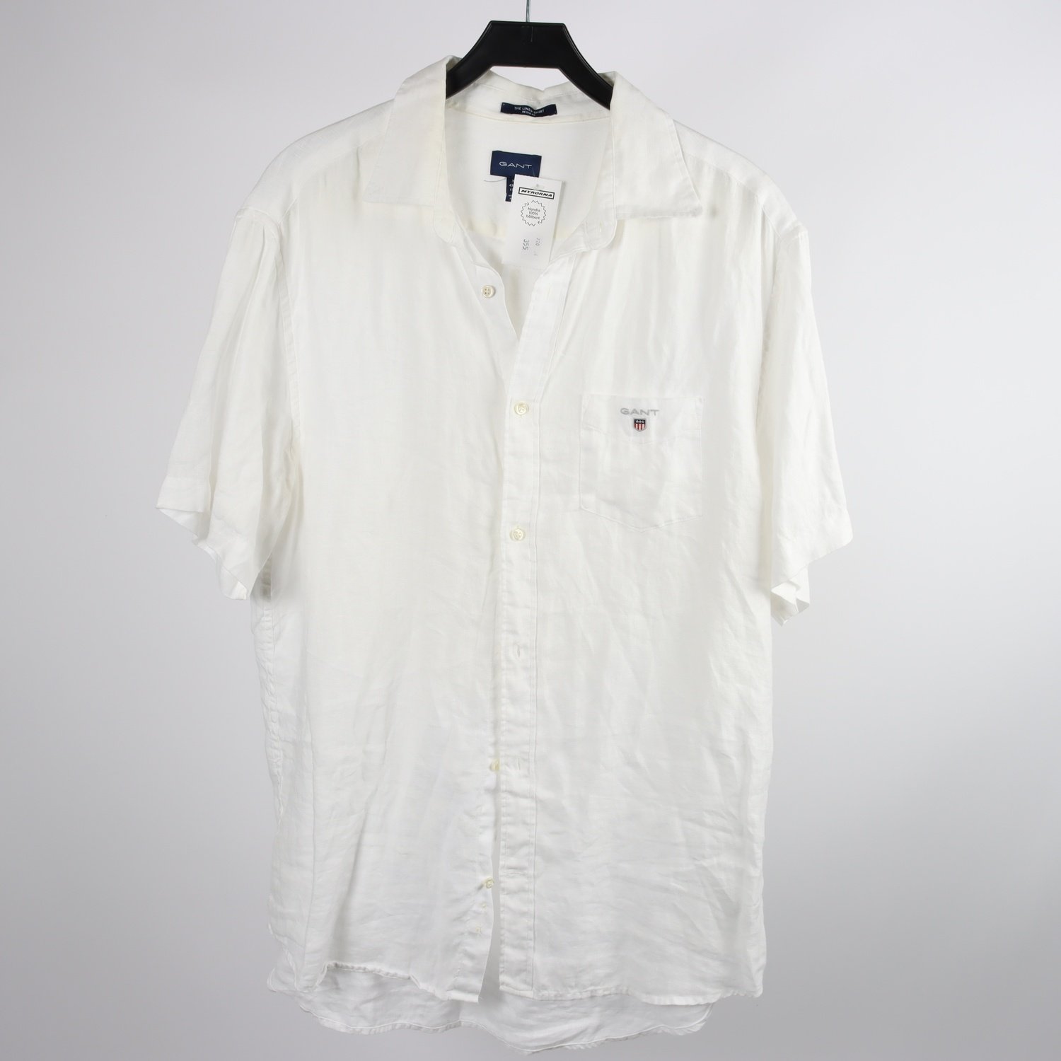 Skjorta, Gant, vit, lin, stl. XL.