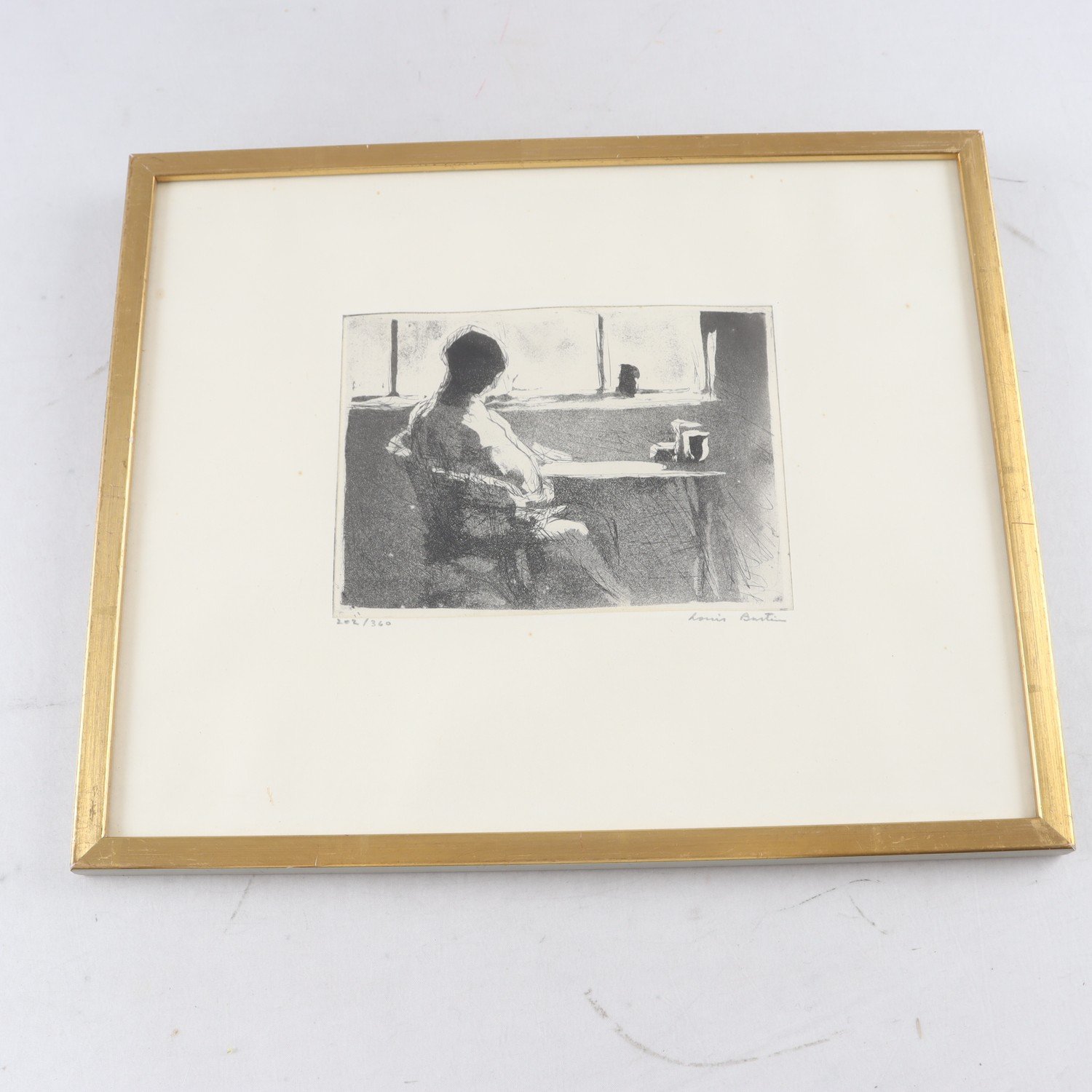 Etsning, Louis Bastin, (1912-1979), 2027360, sign. Samfraktas ej.