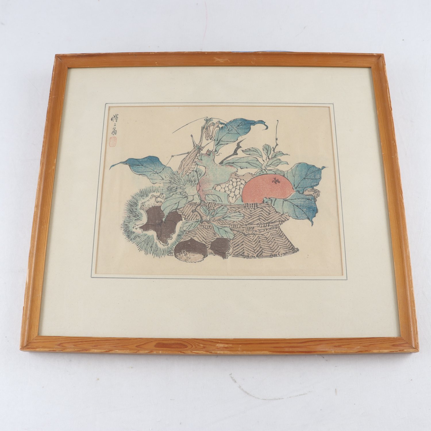 Träblockstryck, Kyosai Kawanabe, (1831-1889), Japan. Samfraktas ej.