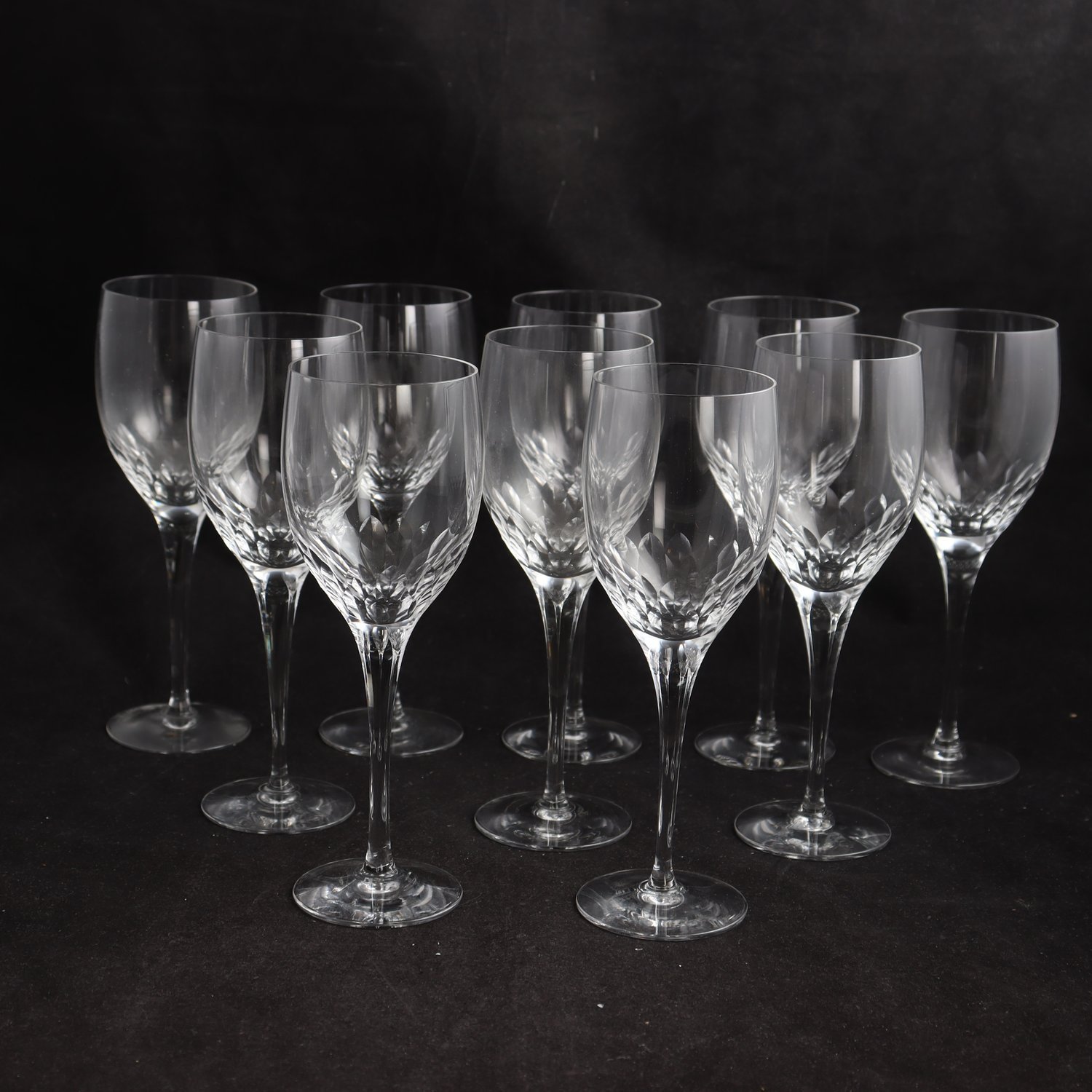 Vitvinsglas, Prelude, Nils Landberg, Orrefors, 10 st. Endast avhämtning.