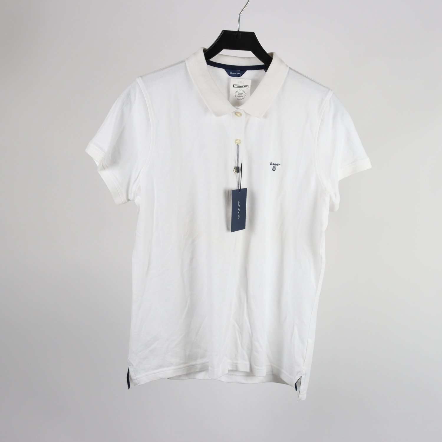 Pikètröja, Gant, vit, stl. XXL