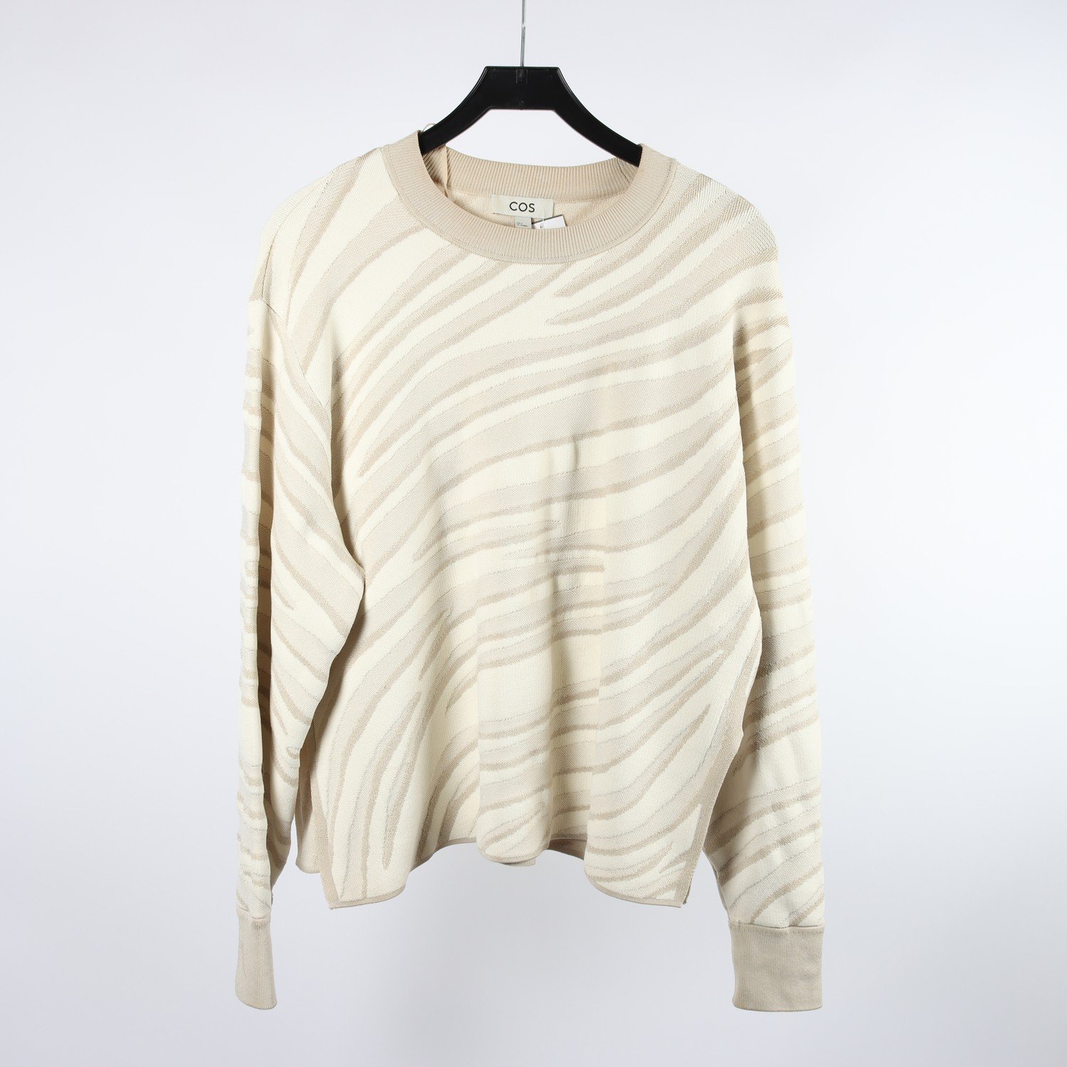 Tröja, COS, beige, mönstrad, stl. S