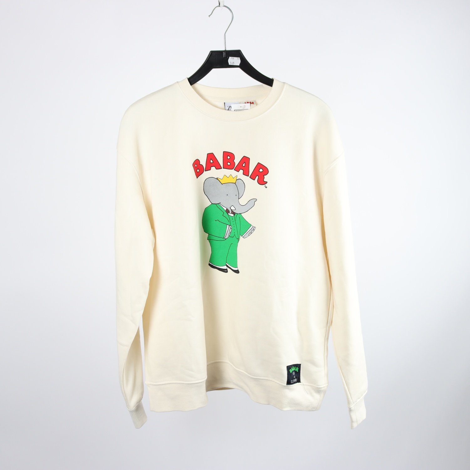 Sweatshirt, Zara, Babar, offwhite, stl. L