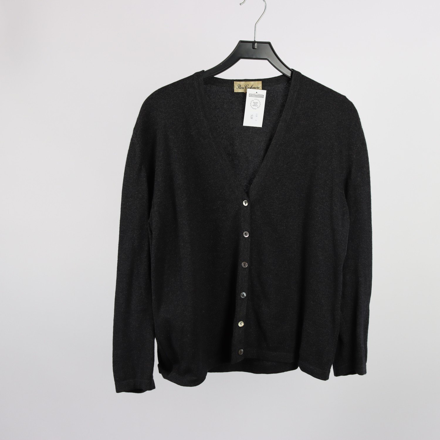 Kofta, Pure Cashmere, grå, cashmere, stl. 44.