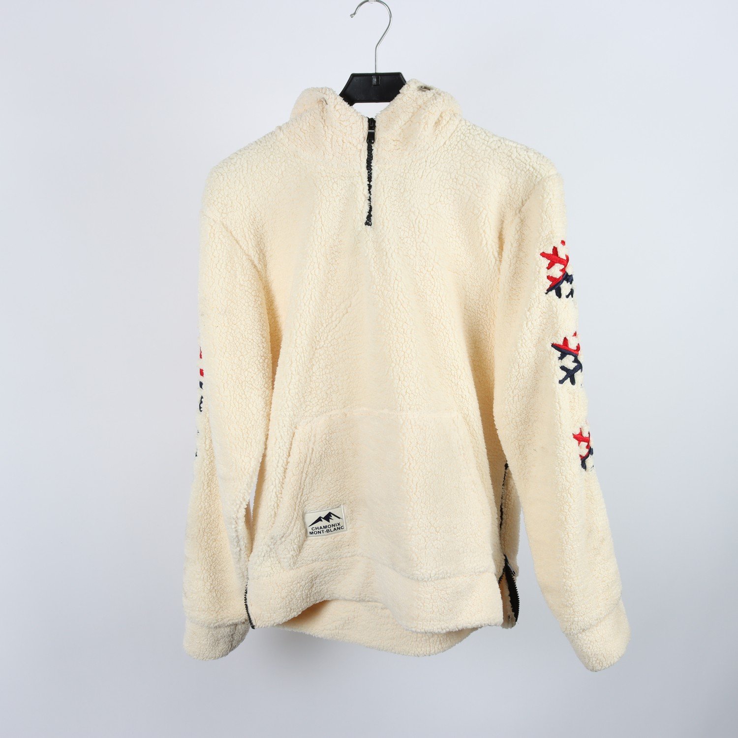 Hoodie, Ikonik, Chamonix Mont-Blanc, offwhite, pile, stl. L.